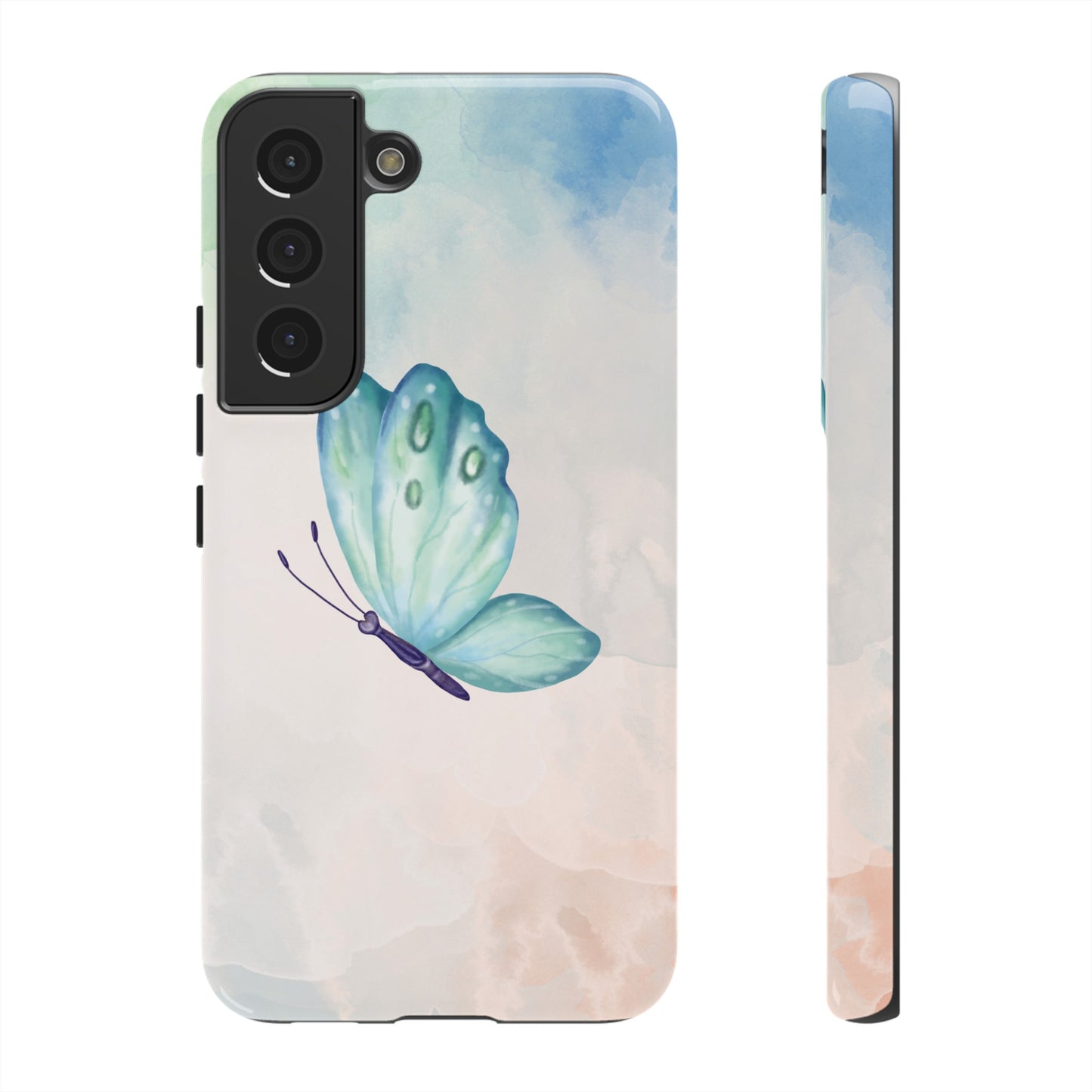 Blue Butterfly Wallpaper Phone Case  | iPhone 15 Plus/ Pro, 14, 13, 12| Google Pixel 7, Pro, 5| Samsung Galaxy S23 All Major Phone Models