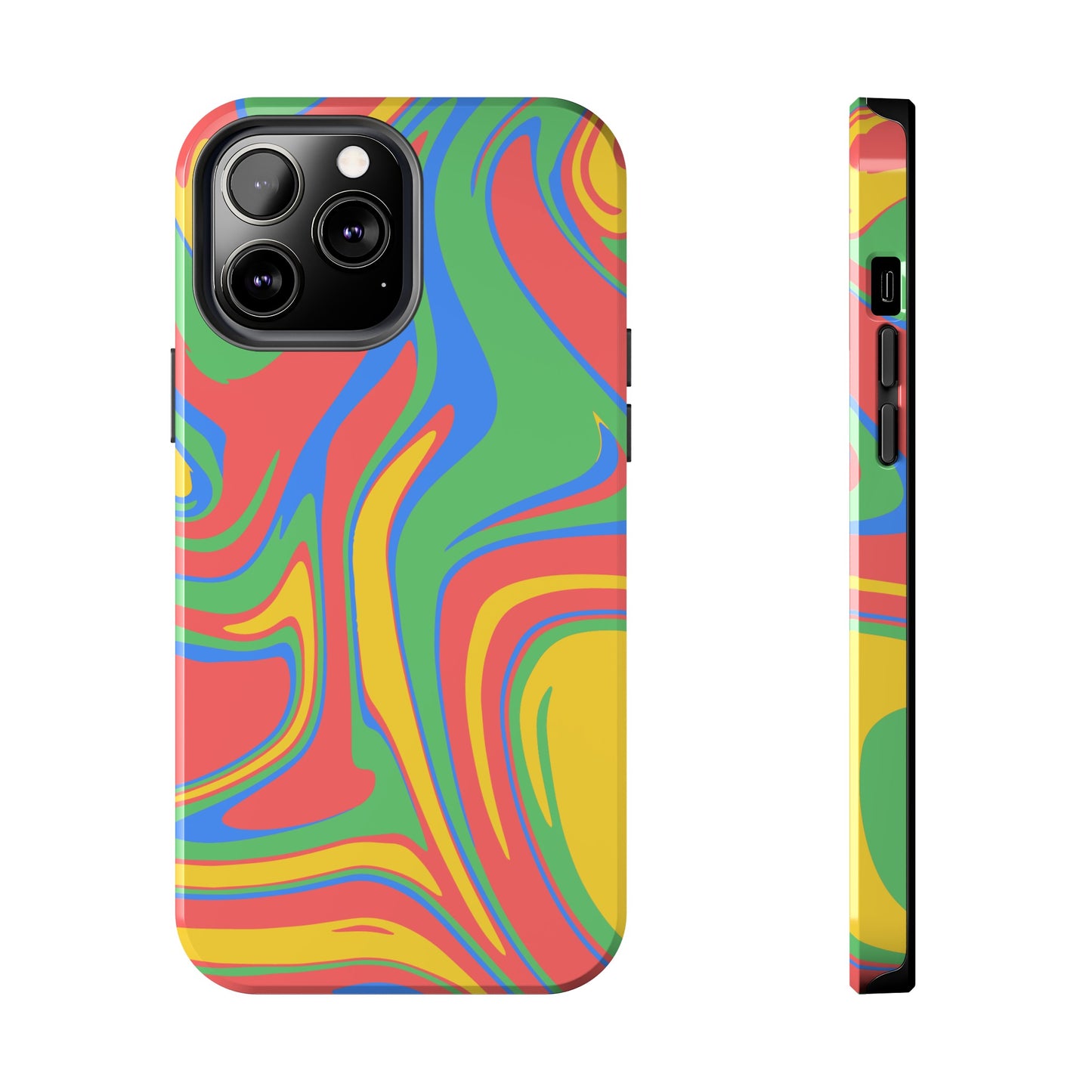 Colourful Marble Phone Case | iPhone 15 Plus/ Pro, 14, 13, 12|