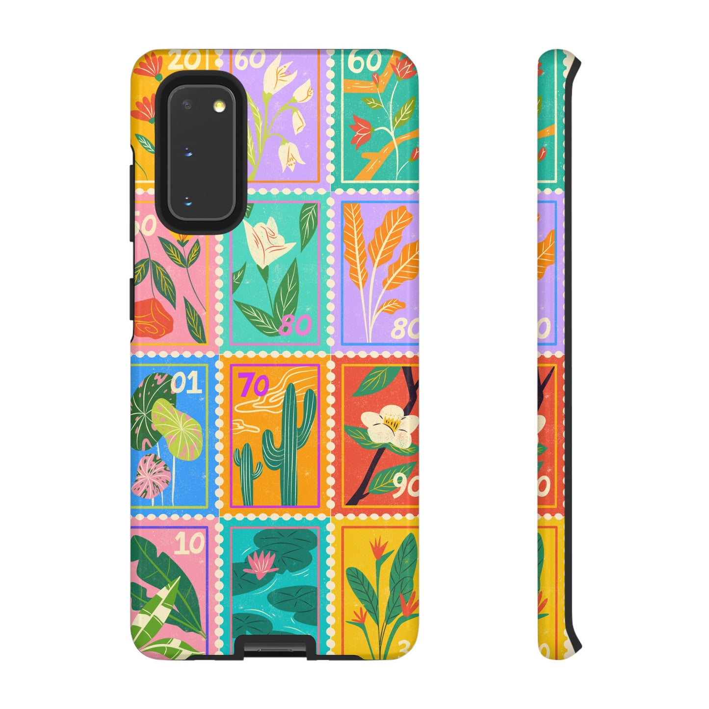 Flower Stamps Phone Case | iPhone 15 Plus/ Pro, 14, 13, 12| Google Pixel 7, Pro, 5| Samsung Galaxy S23 All Major Phone Models