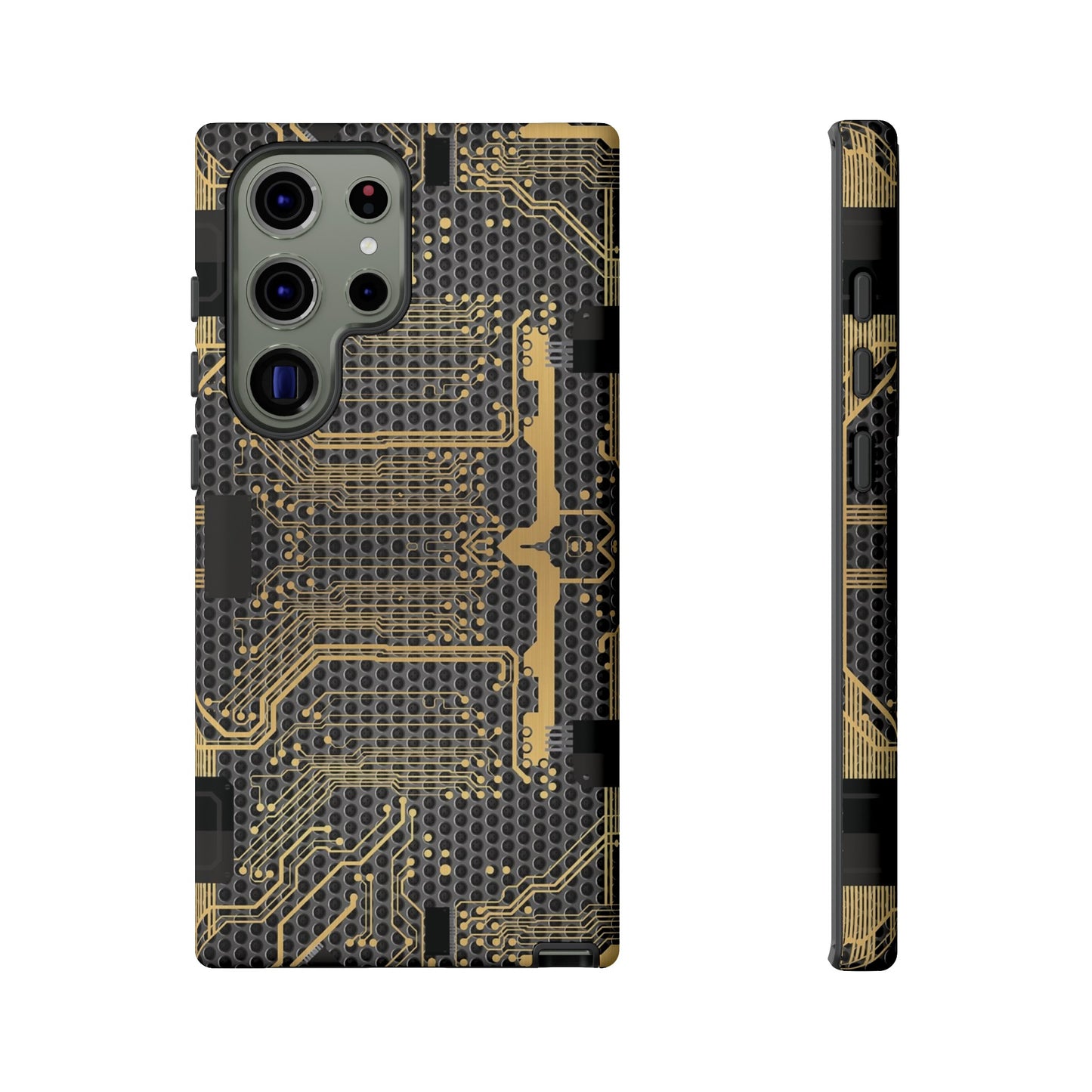 Golden Circuit Board Wallpaper Phone Case | iPhone 15 Plus/ Pro, 14, 13, 12| Google Pixel 7, Pro, 5| Samsung Galaxy S23 All Major Phone Models