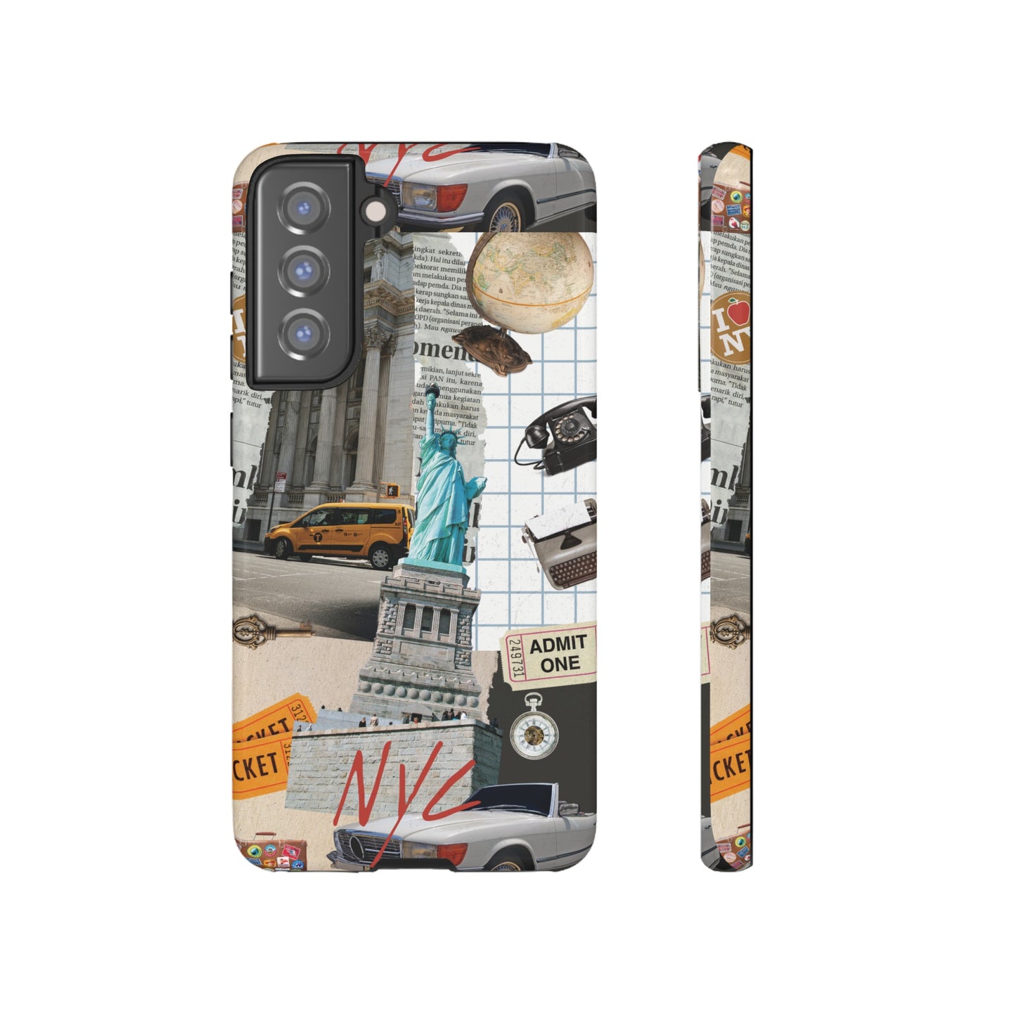 New York City Collage Wallpaper Phone Case | iPhone 15 Plus/ Pro, 14, 13, 12| Google Pixel 7, Pro, 5| Samsung Galaxy S23 All Major Phone Models