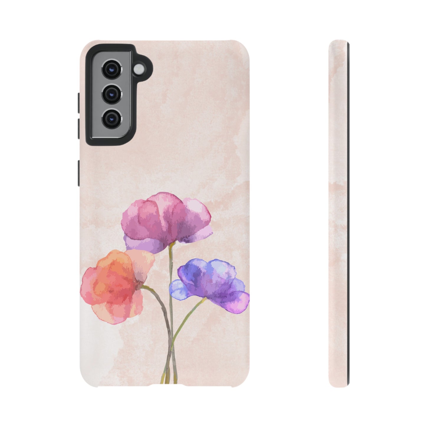 Three Flowers Wallpaper Phone Case | iPhone 15 Plus/ Pro, 14, 13, 12| Google Pixel 7, Pro, 5| Samsung Galaxy S23 All Major Phone Models