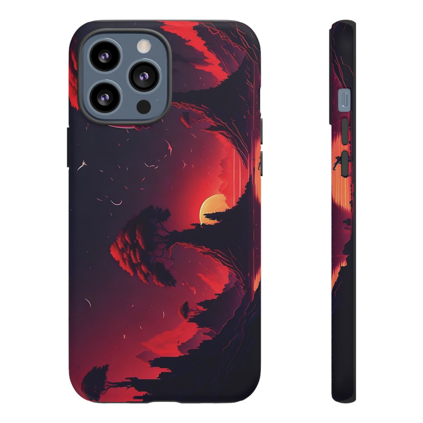 Red Sunset Wallpaper Phone Case | iPhone 15 Plus/ Pro, 14, 13, 12| Google Pixel 7, Pro, 5| Samsung Galaxy S23 All Major Phone Models