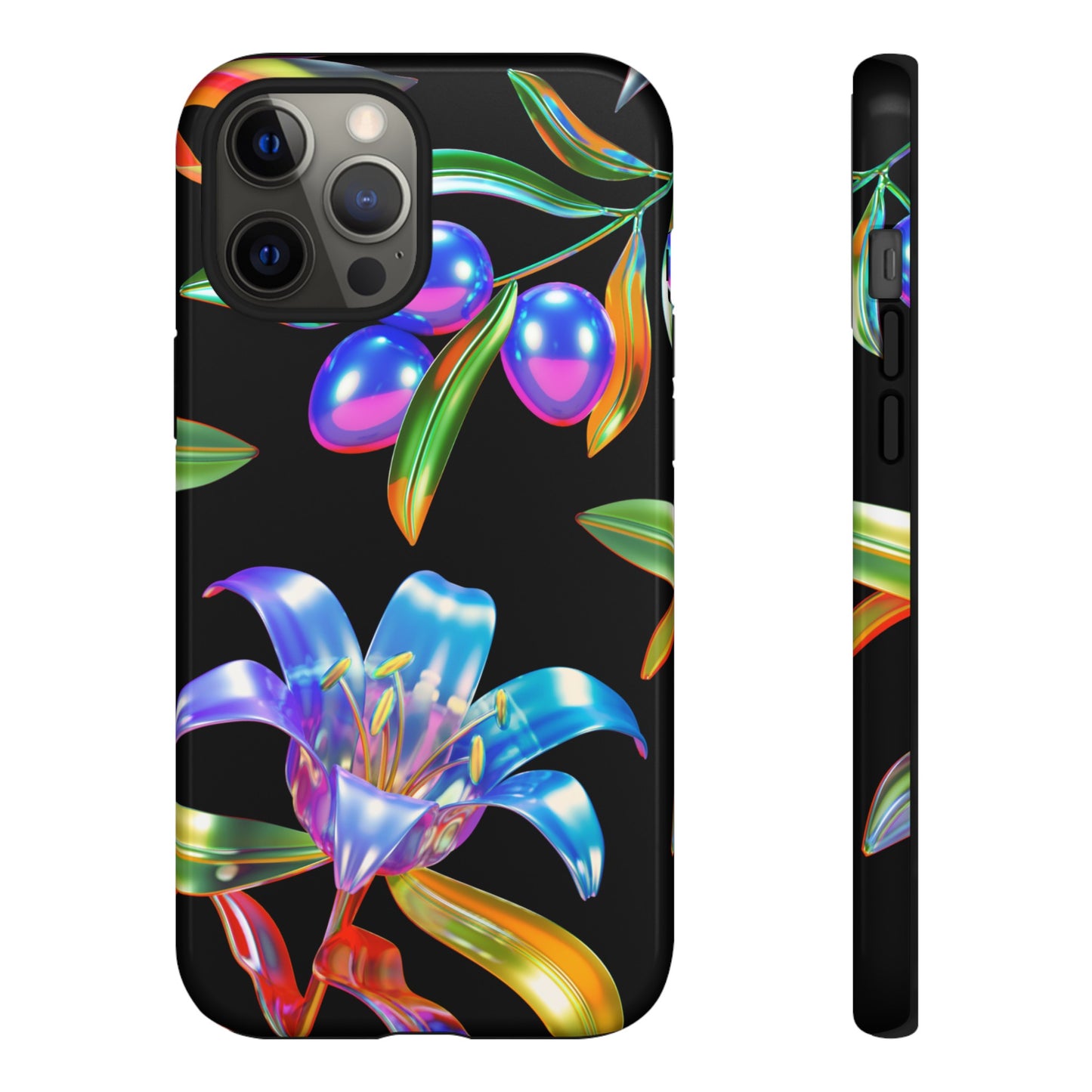 Metallic Flowers Phone Case | iPhone 15 Plus/ Pro, 14, 13, 12| Google Pixel 7, Pro, 5| Samsung Galaxy S23 All Major Phone Models