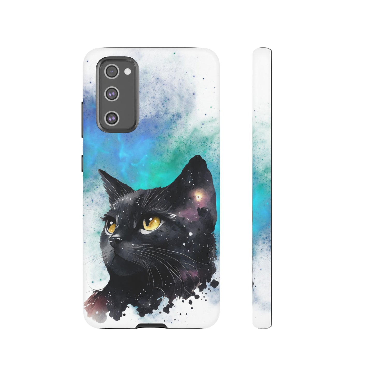 Cosmic Black Cat Phone Case | iPhone 15 Plus/ Pro, 14, 13, 12| Google Pixel 7, Pro, 5| Samsung Galaxy S23 All Major Phone Models