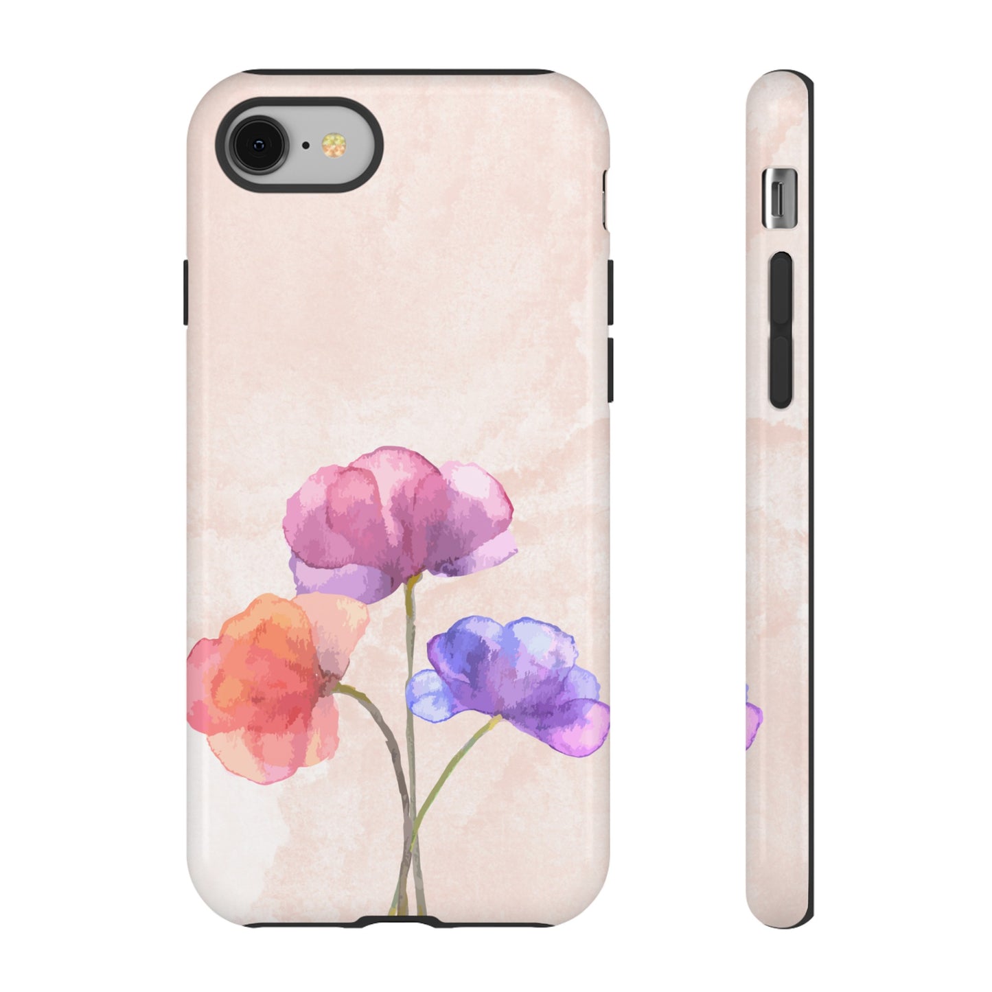 Three Flowers Wallpaper Phone Case | iPhone 15 Plus/ Pro, 14, 13, 12| Google Pixel 7, Pro, 5| Samsung Galaxy S23 All Major Phone Models