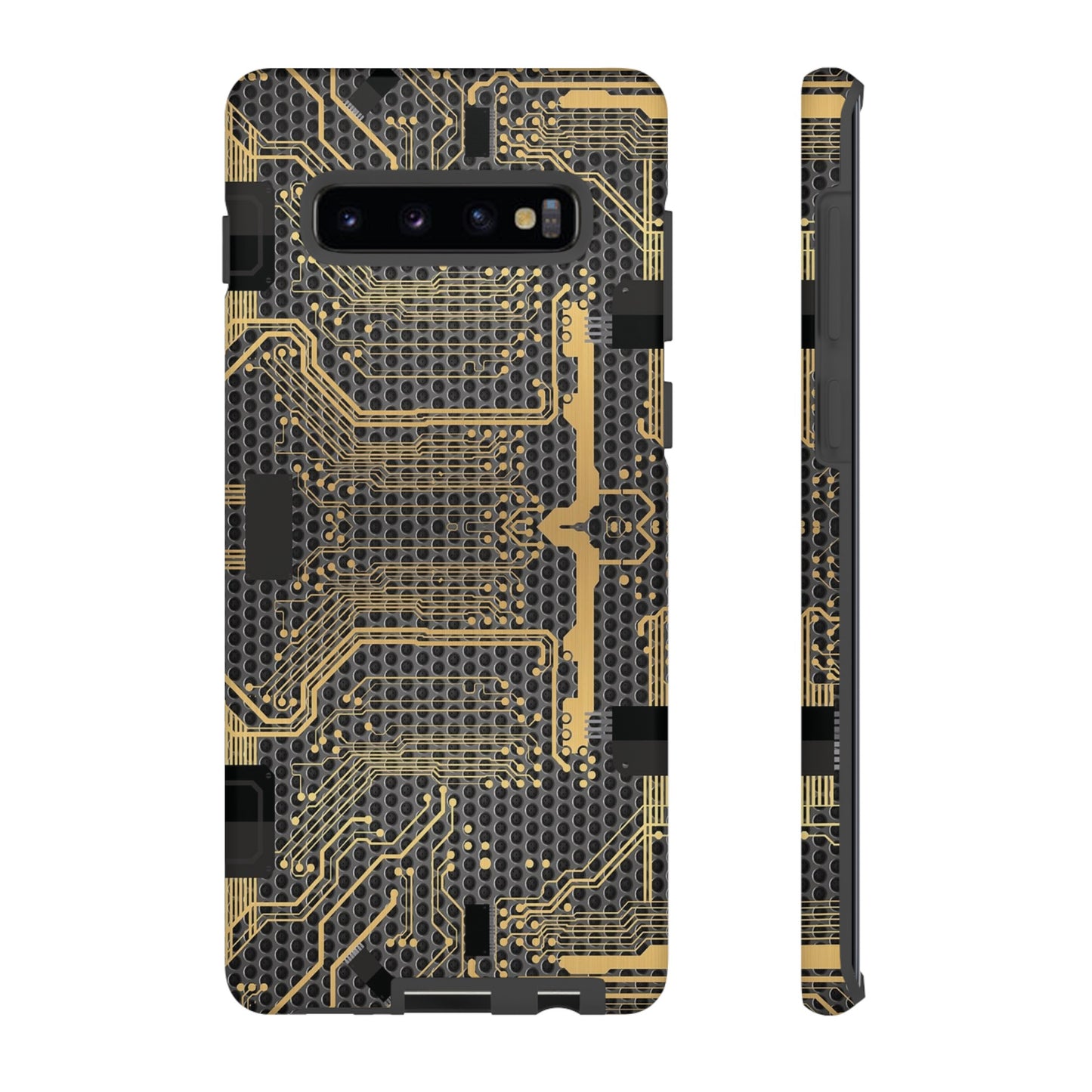 Golden Circuit Board Wallpaper Phone Case | iPhone 15 Plus/ Pro, 14, 13, 12| Google Pixel 7, Pro, 5| Samsung Galaxy S23 All Major Phone Models