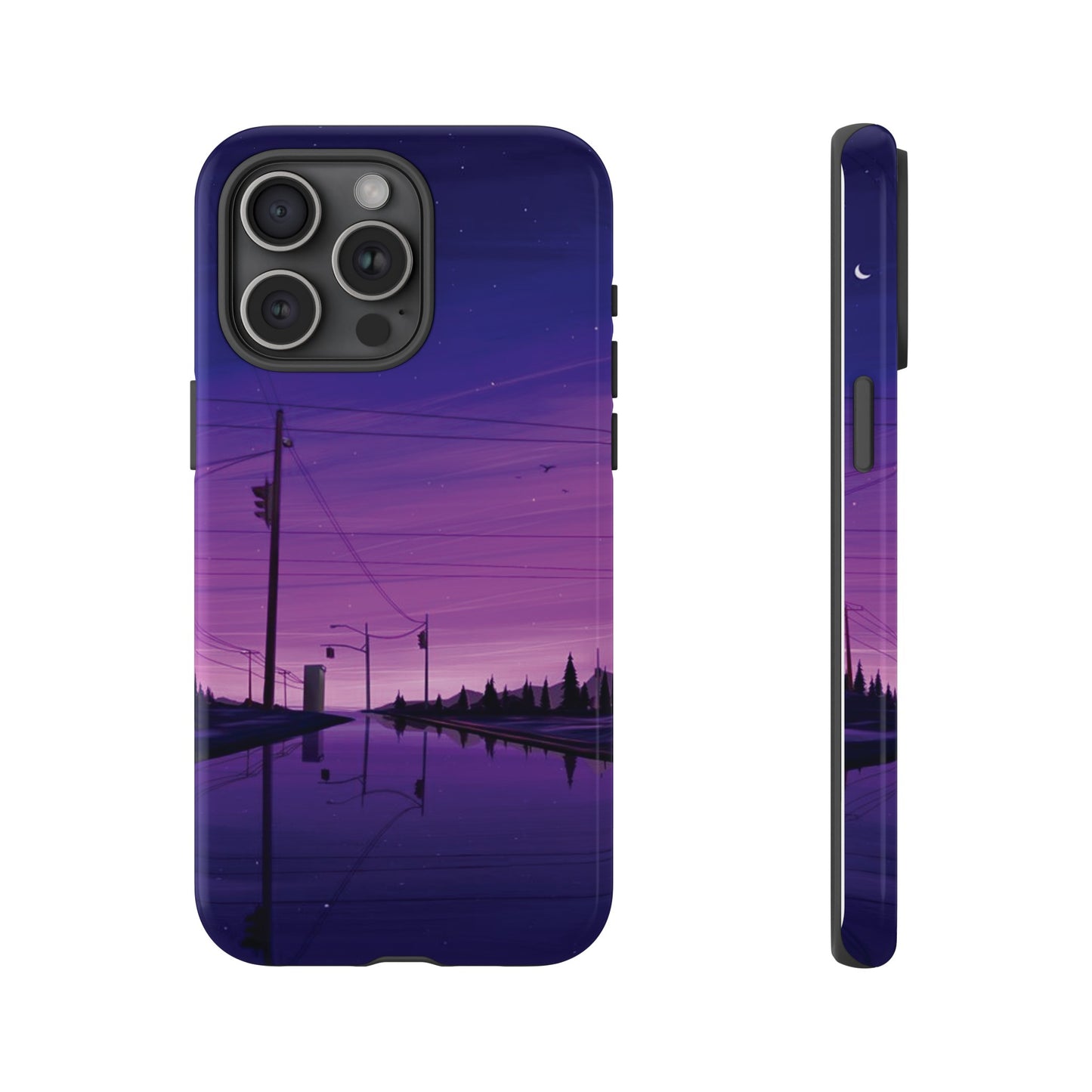 Purple Night Sky Wallpaper Phone Case | iPhone 15 Plus/ Pro, 14, 13, 12| Google Pixel 7, Pro, 5| Samsung Galaxy S23 All Major Phone Models