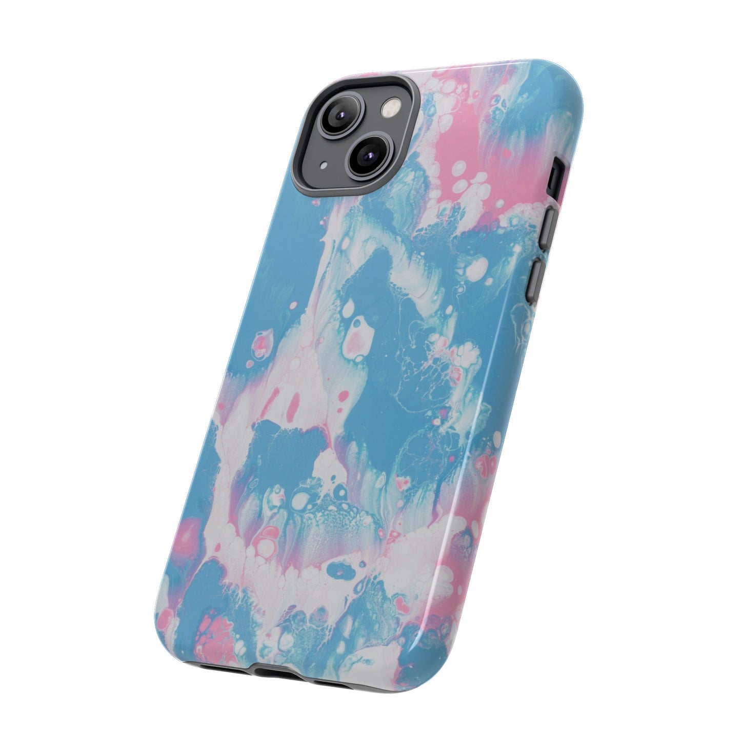 Baby Pink & Blue Resin Inspired Phone Case |iPhone 15 Plus/ Pro, 14, 13, 12|Google Pixel 7, Pro, 5|Samsung Galaxy S23 All Major Phone Models