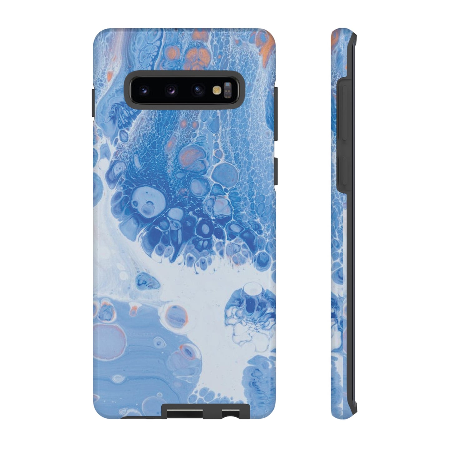 Blue and White Resin Inspired Phone Case |iPhone 15 Plus/ Pro, 14, 13, 12| Google Pixel 7, Pro, 5| Samsung Galaxy S23 All Major Phone Models