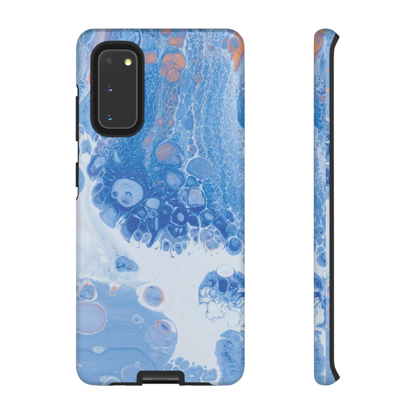 Blue and White Resin Inspired Phone Case |iPhone 15 Plus/ Pro, 14, 13, 12| Google Pixel 7, Pro, 5| Samsung Galaxy S23 All Major Phone Models