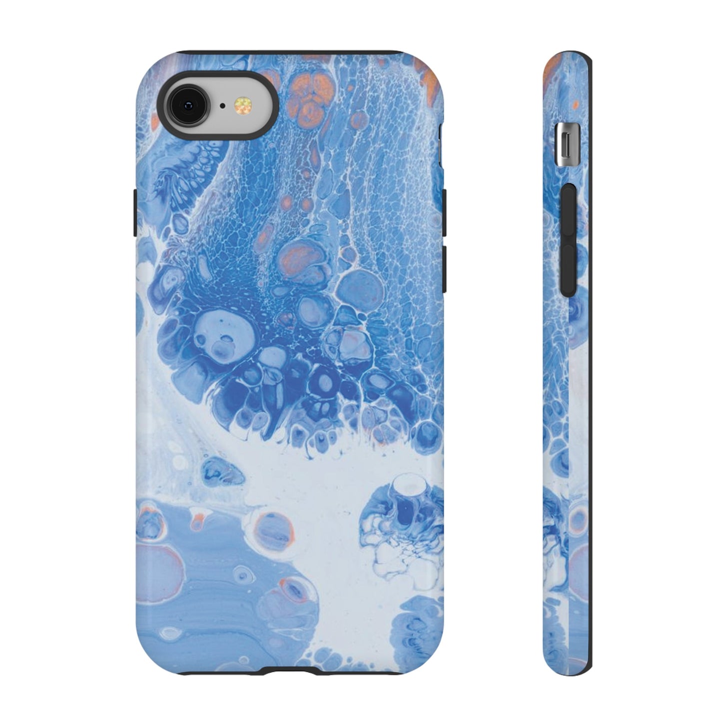 Blue and White Resin Inspired Phone Case |iPhone 15 Plus/ Pro, 14, 13, 12| Google Pixel 7, Pro, 5| Samsung Galaxy S23 All Major Phone Models