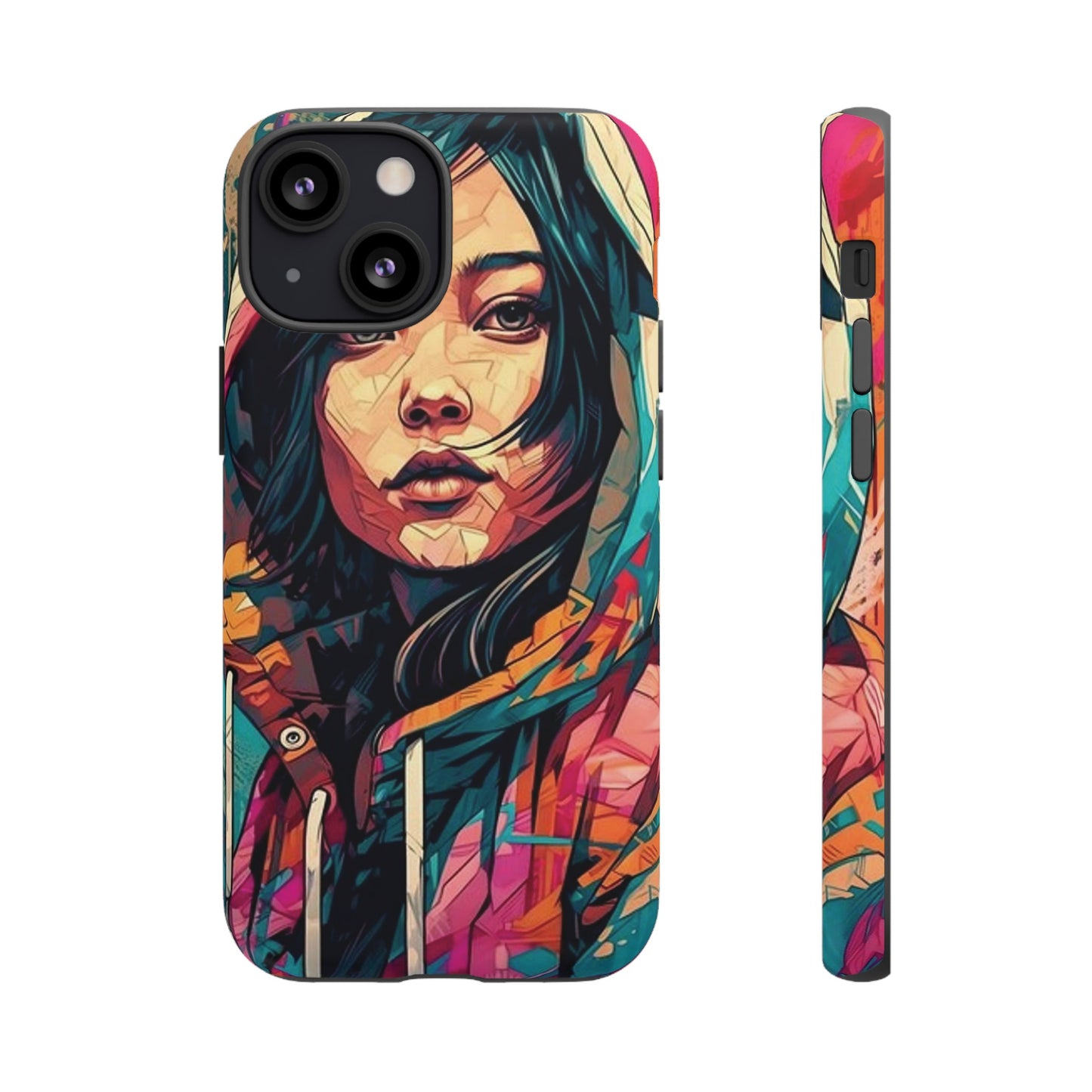 Girl Painting Wallpaper Phone Case | iPhone 15 Plus/ Pro, 14, 13, 12| Google Pixel 7, Pro, 5| Samsung Galaxy S23 All Major Phone Models