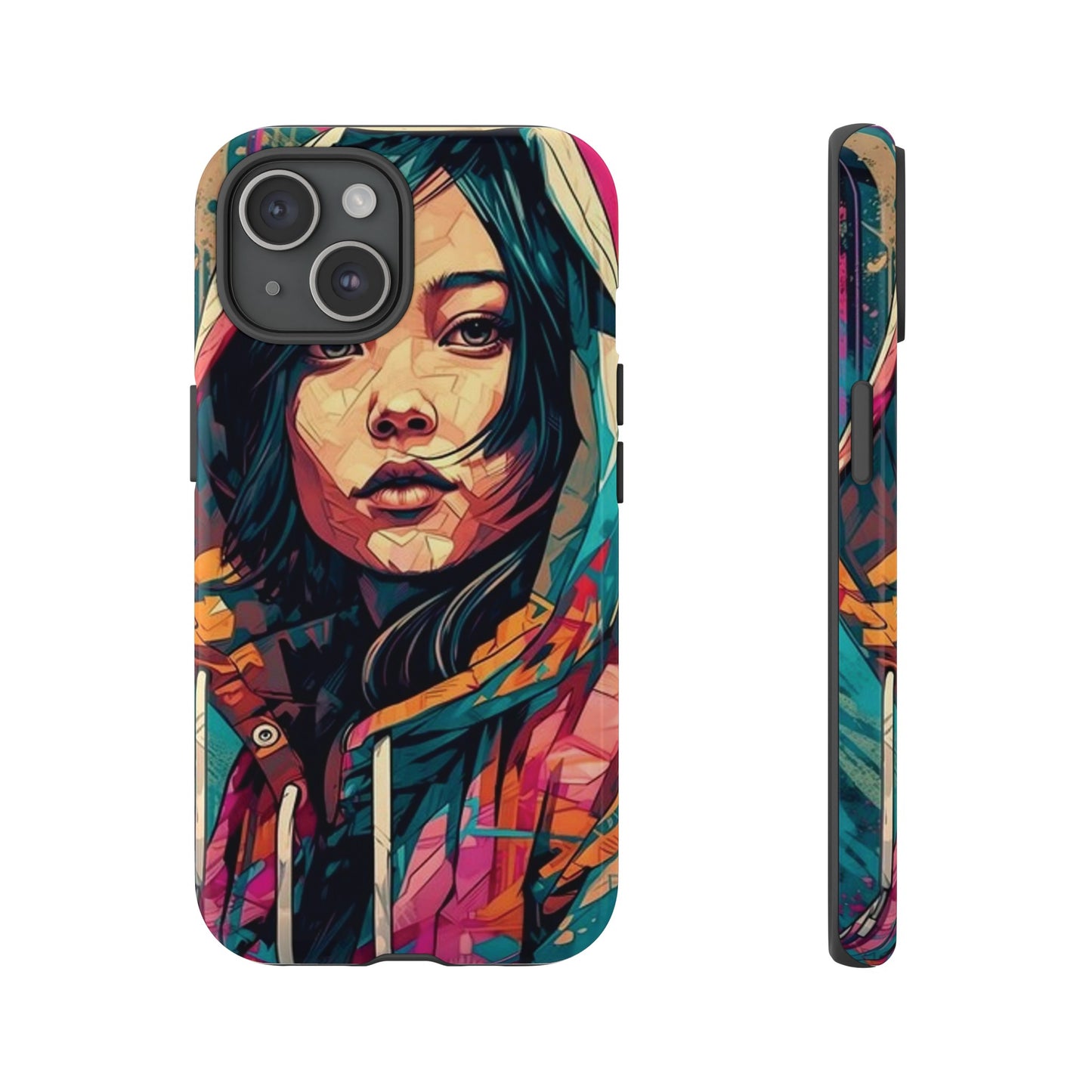 Girl Painting Wallpaper Phone Case | iPhone 15 Plus/ Pro, 14, 13, 12| Google Pixel 7, Pro, 5| Samsung Galaxy S23 All Major Phone Models