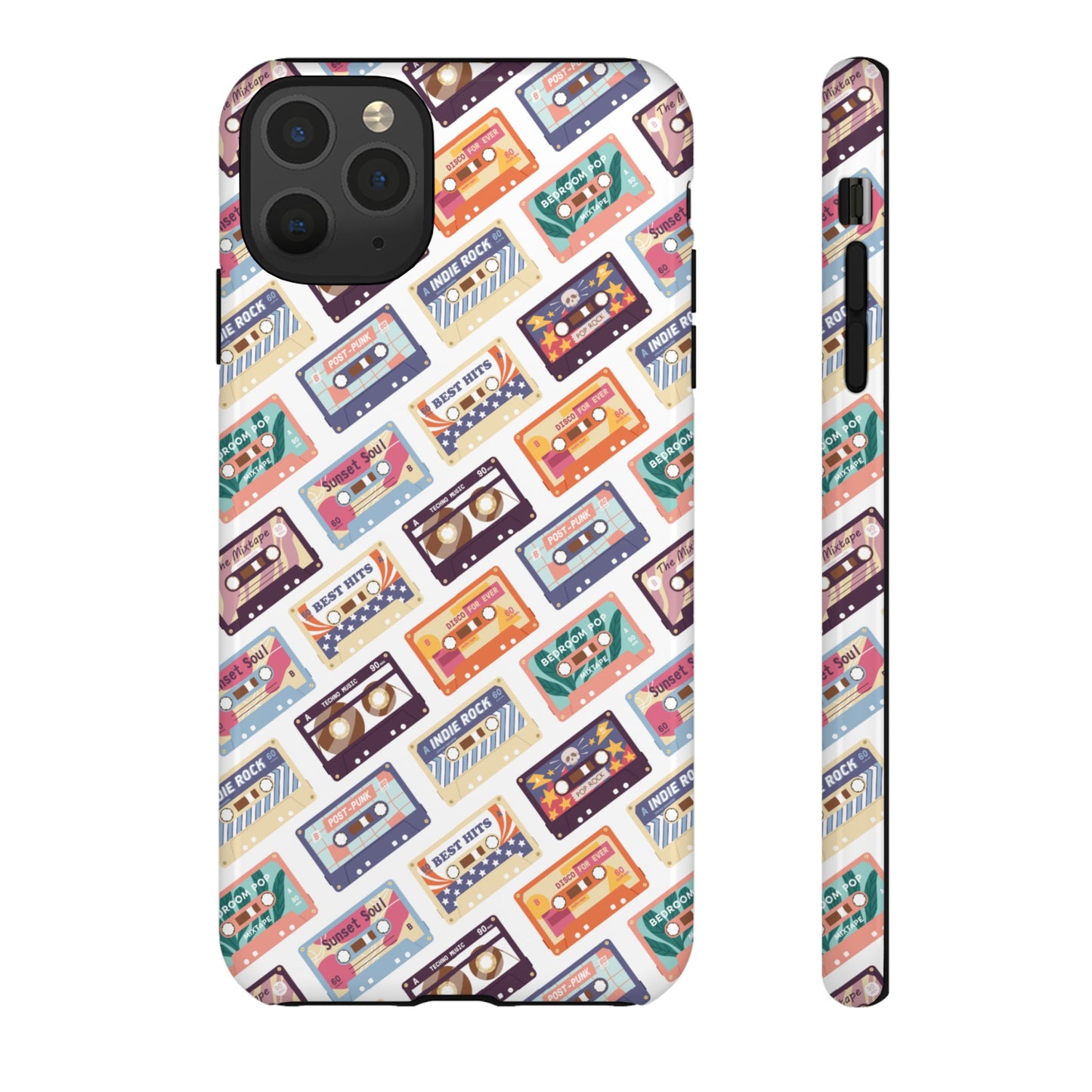 Retro Cassettes Phone Case | iPhone 15 Plus/ Pro, 14, 13, 12| Google Pixel 7, Pro, 5| Samsung Galaxy S23 All Major Phone Models