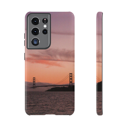 Sunset Golden Gate Bridge Wallpaper Phone Case | iPhone 15 Plus/ Pro, 14, 13, 12| Google Pixel 7, Pro, 5| Samsung Galaxy S23 All Major Phone Models