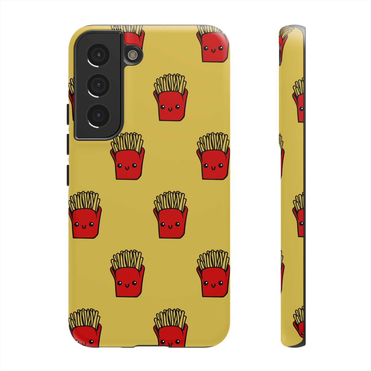 Smiling Fries Wallpaper Phone Case | iPhone 15 Plus/ Pro, 14, 13, 12| Google Pixel 7, Pro, 5| Samsung Galaxy S23 All Major Phone Models