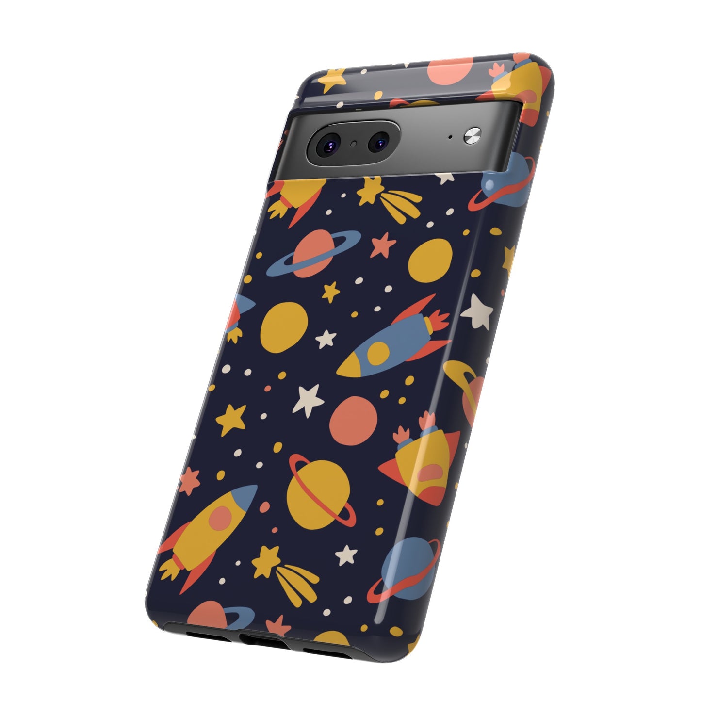 Cartoon Space Wallpaper Phone Case | iPhone 15 Plus/ Pro, 14, 13, 12| Google Pixel 7, Pro, 5| Samsung Galaxy S23 All Major Phone Models