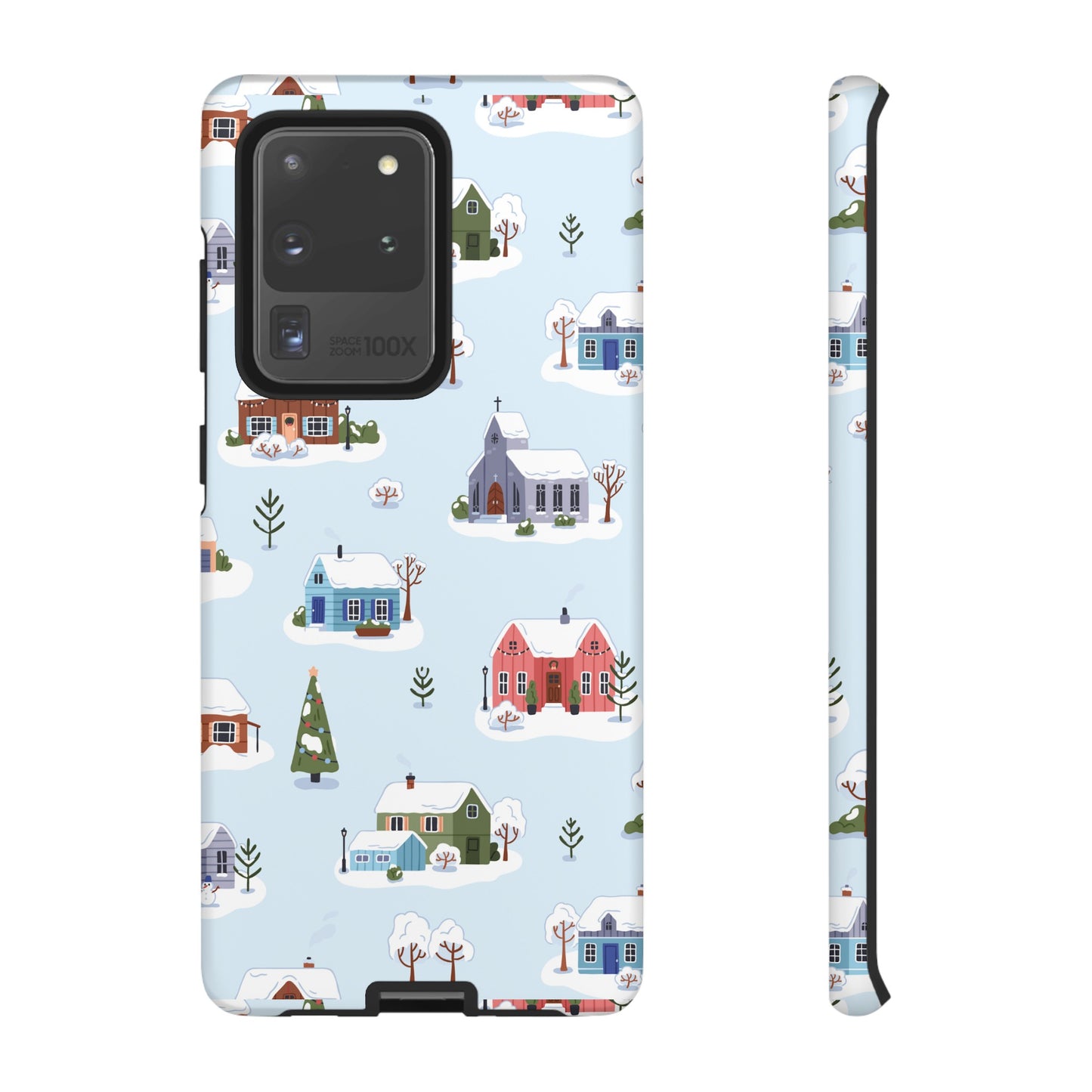 Snowy Merry Christmas Wallpaper Phone Case | iPhone 15 Plus/ Pro, 14, 13, 12| Google Pixel 7, Pro, 5| Samsung Galaxy S23 All Major Phone Models