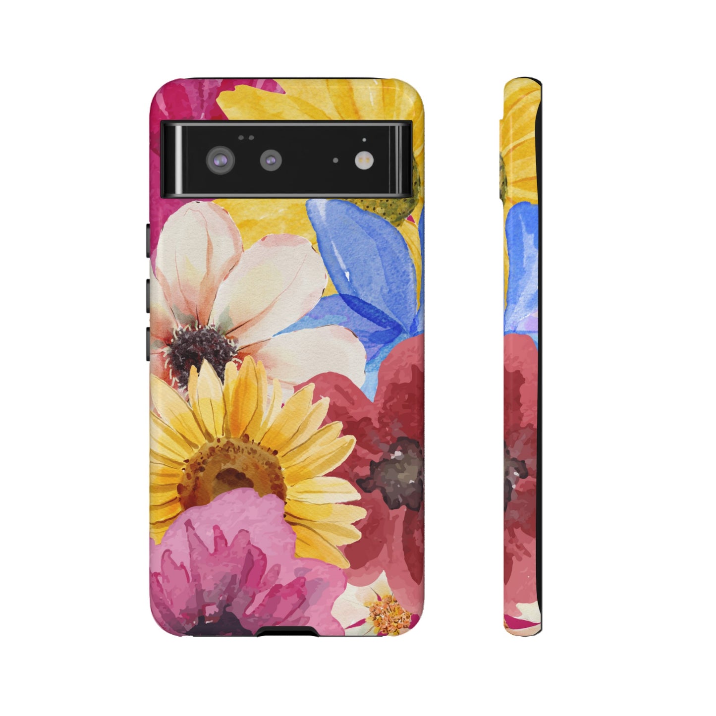 Overlapping Flowers Wallpaper Phone Case | iPhone 15 Plus/ Pro, 14, 13, 12| Google Pixel 7, Pro, 5| Samsung Galaxy S23 All Major Phone Models