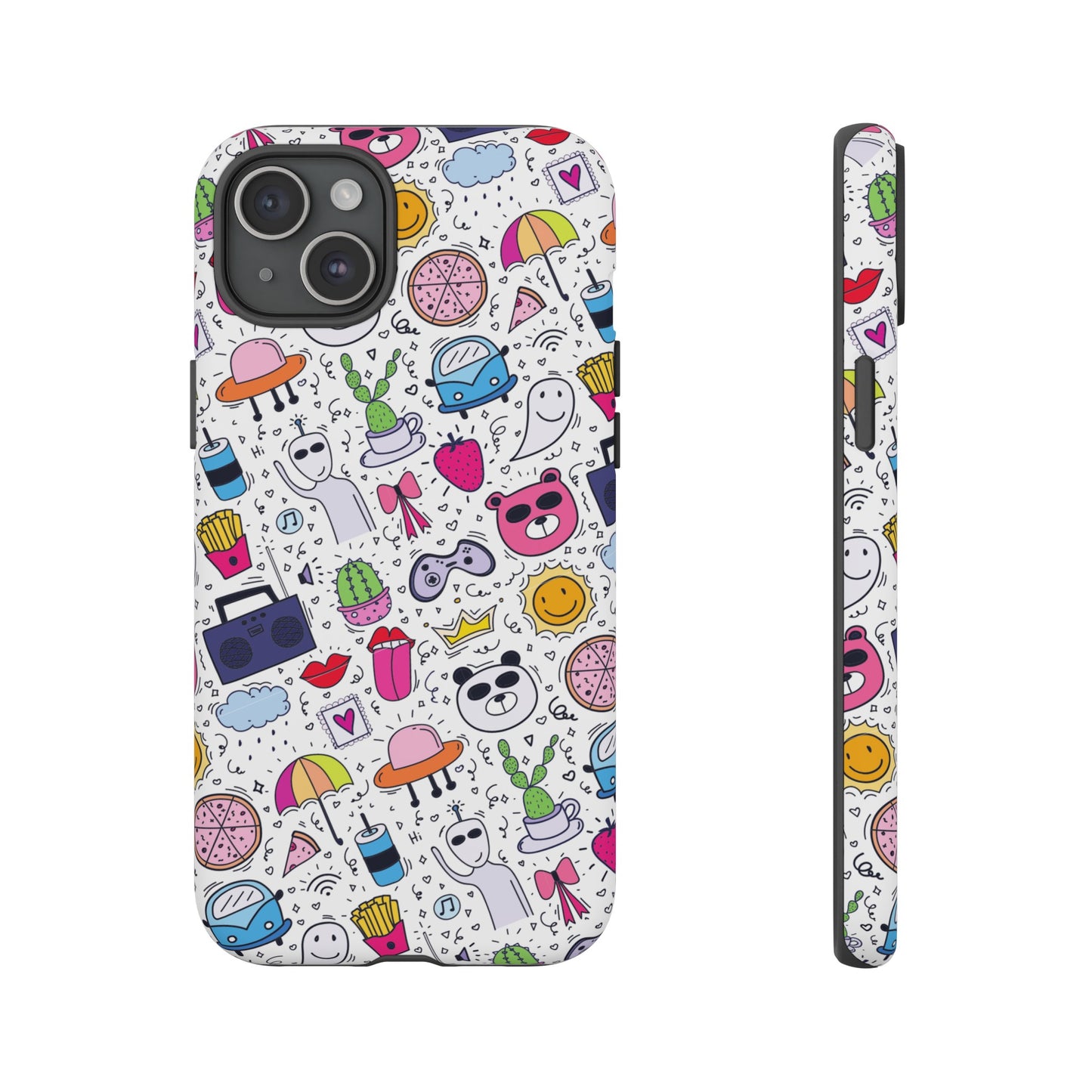 Cartoon Collage Phone Case | iPhone 15 Plus/ Pro, 14, 13, 12| Google Pixel 7, Pro, 5| Samsung Galaxy S23 All Major Phone Models