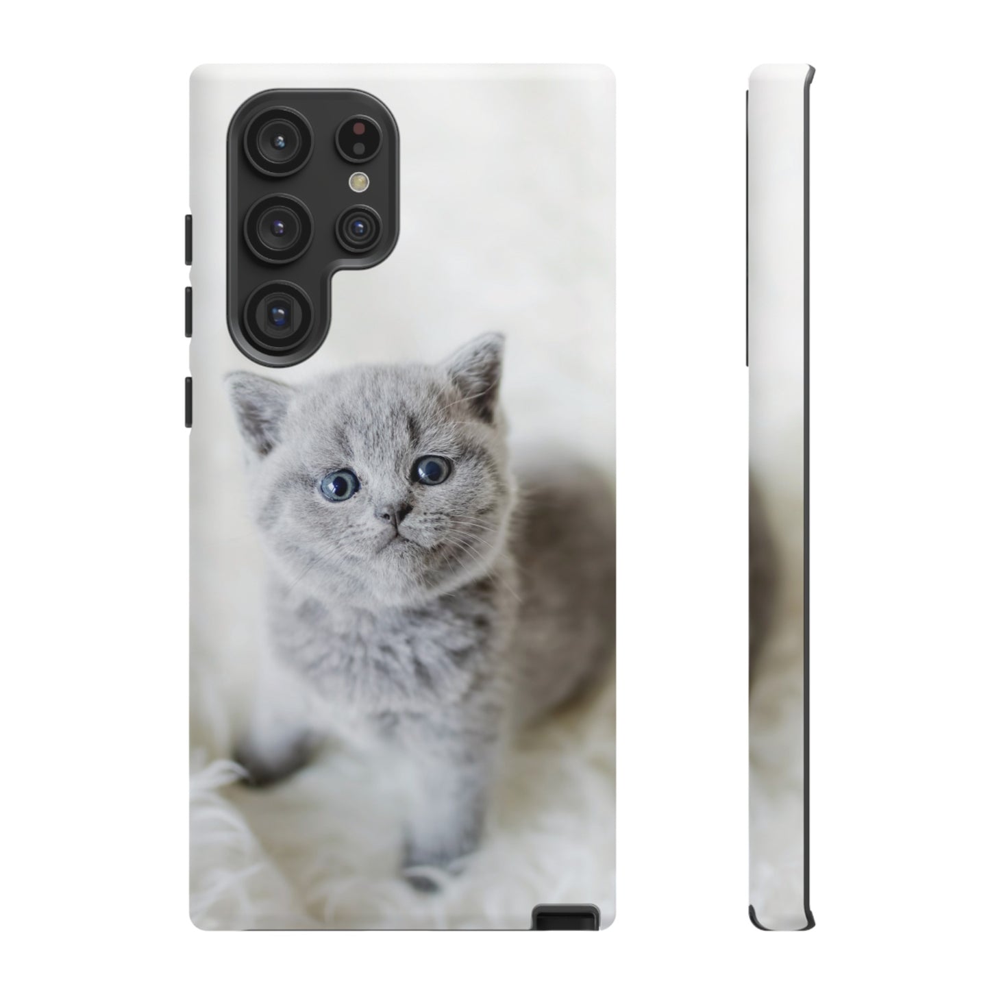 Grey Kitten Wallpaper Phone Case | iPhone 15 Plus/ Pro, 14, 13, 12| Google Pixel 7, Pro, 5| Samsung Galaxy S23 All Major Phone Models