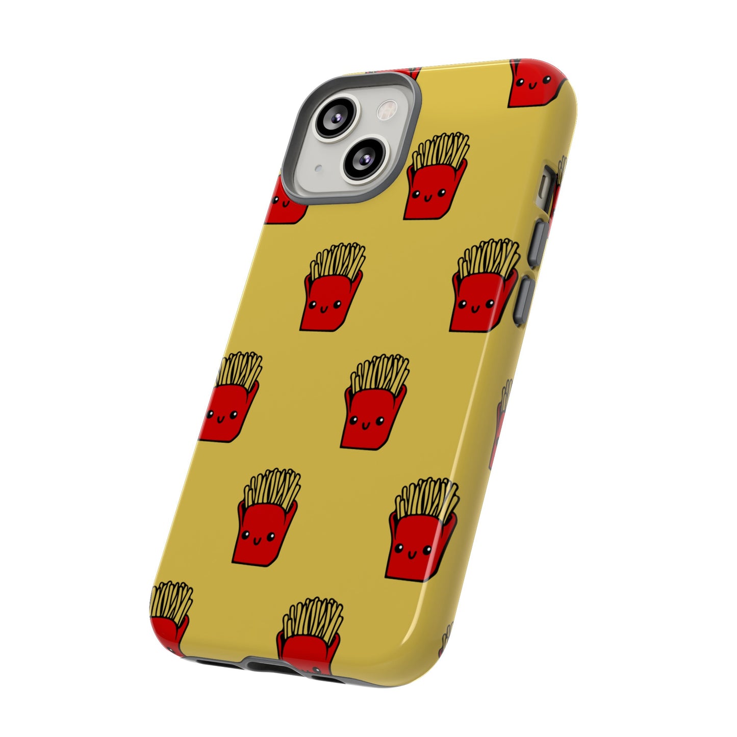 Smiling Fries Wallpaper Phone Case | iPhone 15 Plus/ Pro, 14, 13, 12| Google Pixel 7, Pro, 5| Samsung Galaxy S23 All Major Phone Models