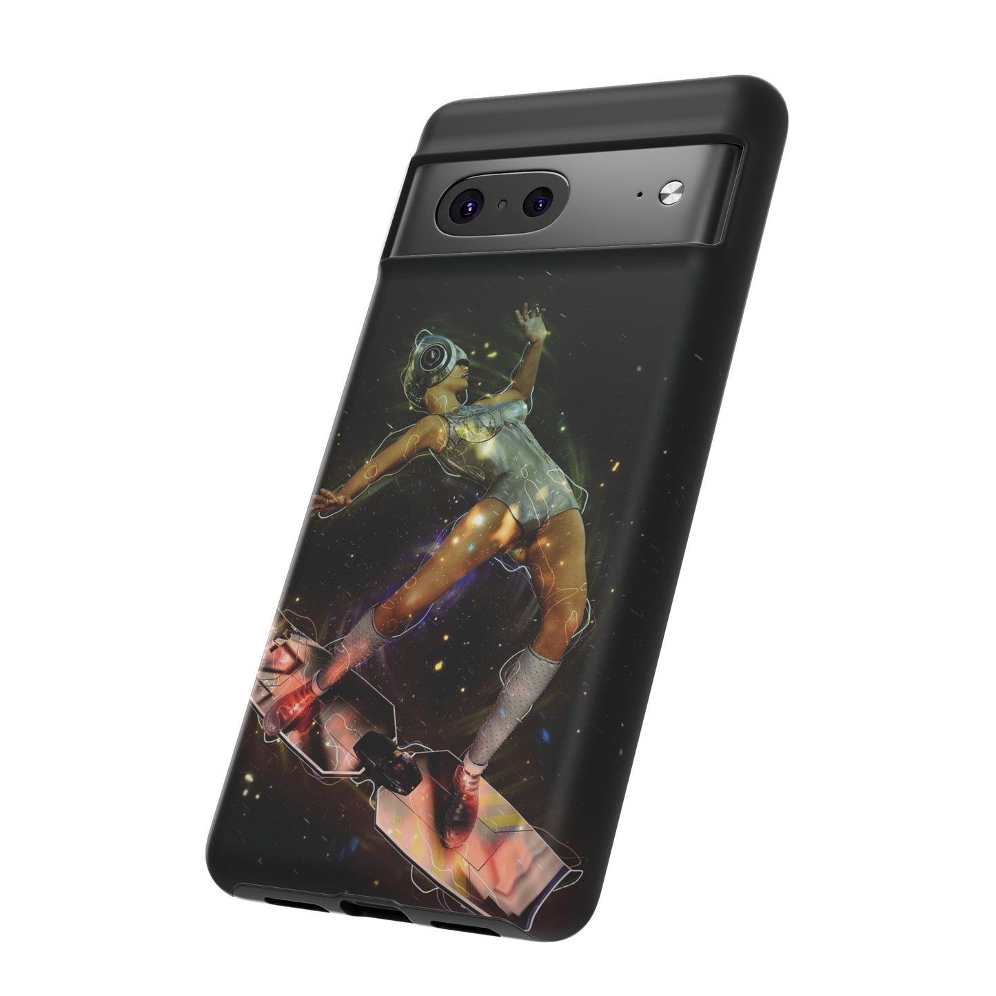 Sci-Fi Skateboard Wallpaper Phone Case | iPhone 15 Plus/ Pro, 14, 13, 12| Google Pixel 7, Pro, 5| Samsung Galaxy S23 All Major Phone Models