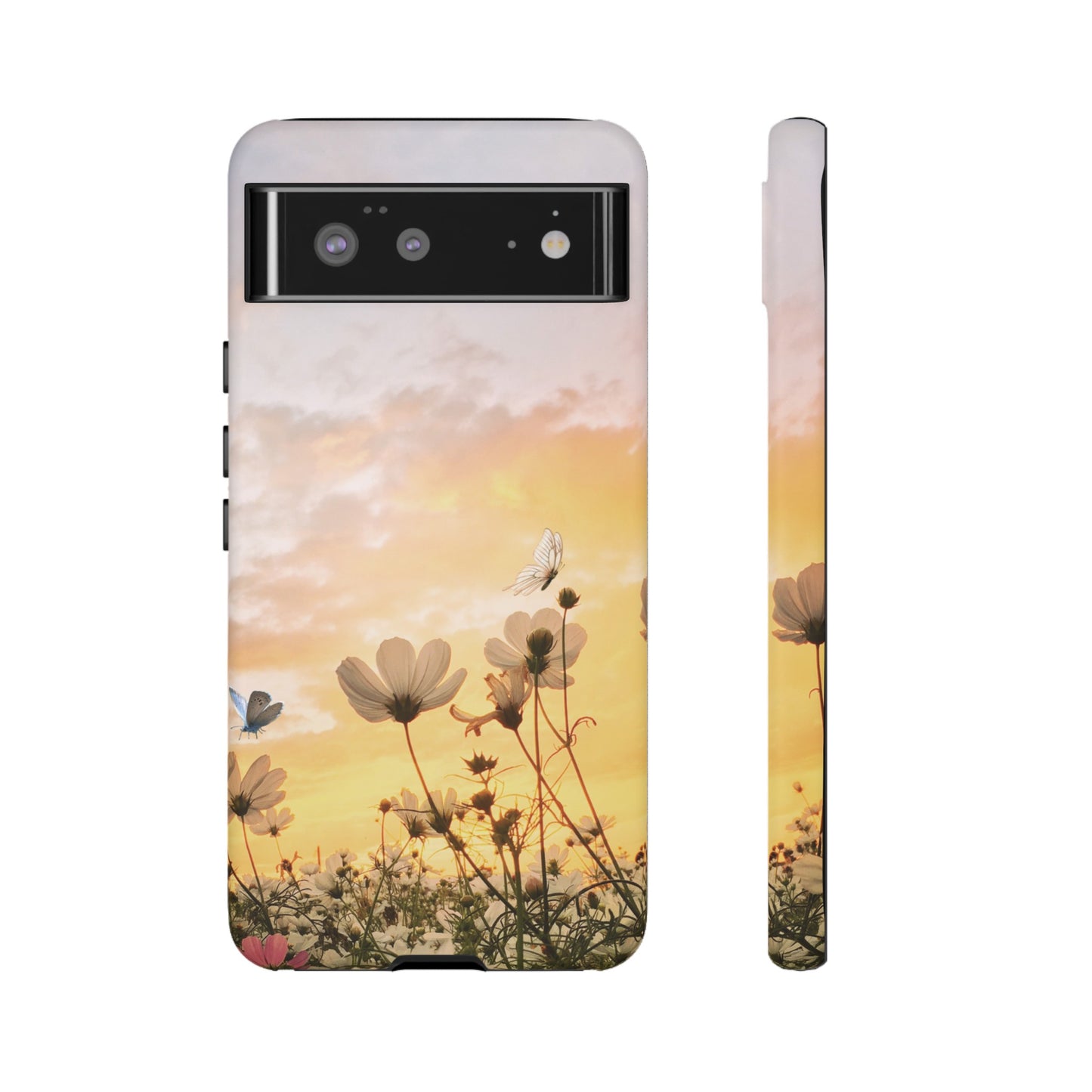 Flowers At Sunset Wallpaper Phone Case | iPhone 15 Plus/ Pro, 14, 13, 12| Google Pixel 7, Pro, 5| Samsung Galaxy S23 All Major Phone Models