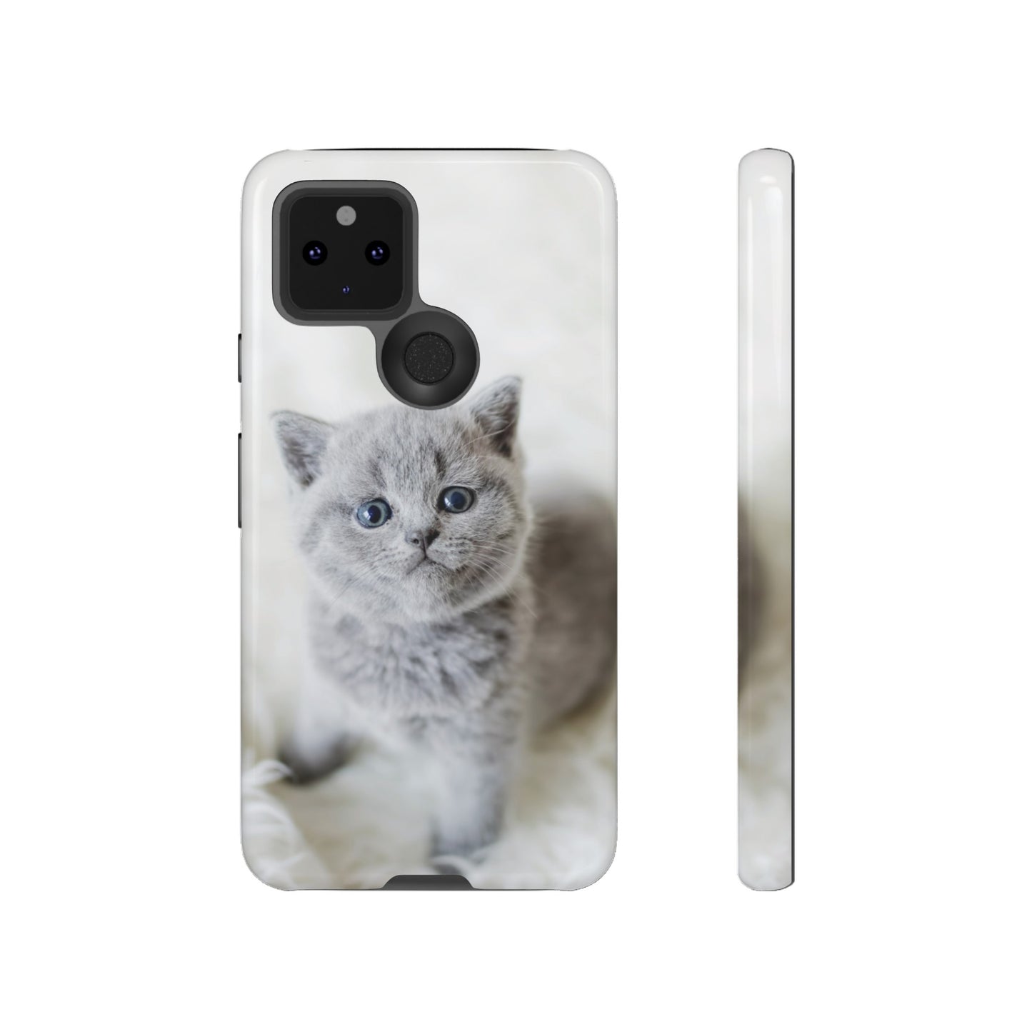 Grey Kitten Wallpaper Phone Case | iPhone 15 Plus/ Pro, 14, 13, 12| Google Pixel 7, Pro, 5| Samsung Galaxy S23 All Major Phone Models