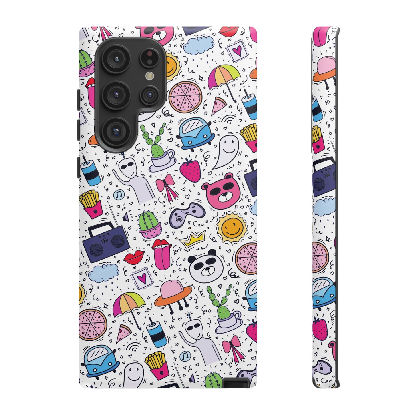 Cartoon Collage Phone Case | iPhone 15 Plus/ Pro, 14, 13, 12| Google Pixel 7, Pro, 5| Samsung Galaxy S23 All Major Phone Models