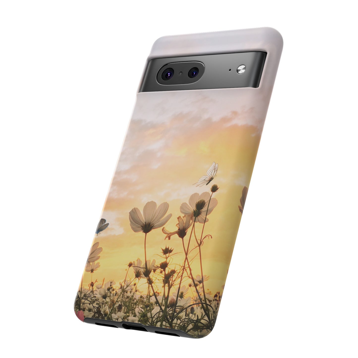 Flowers At Sunset Wallpaper Phone Case | iPhone 15 Plus/ Pro, 14, 13, 12| Google Pixel 7, Pro, 5| Samsung Galaxy S23 All Major Phone Models