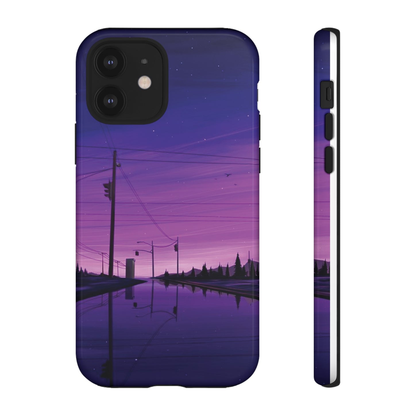 Purple Night Sky Wallpaper Phone Case | iPhone 15 Plus/ Pro, 14, 13, 12| Google Pixel 7, Pro, 5| Samsung Galaxy S23 All Major Phone Models