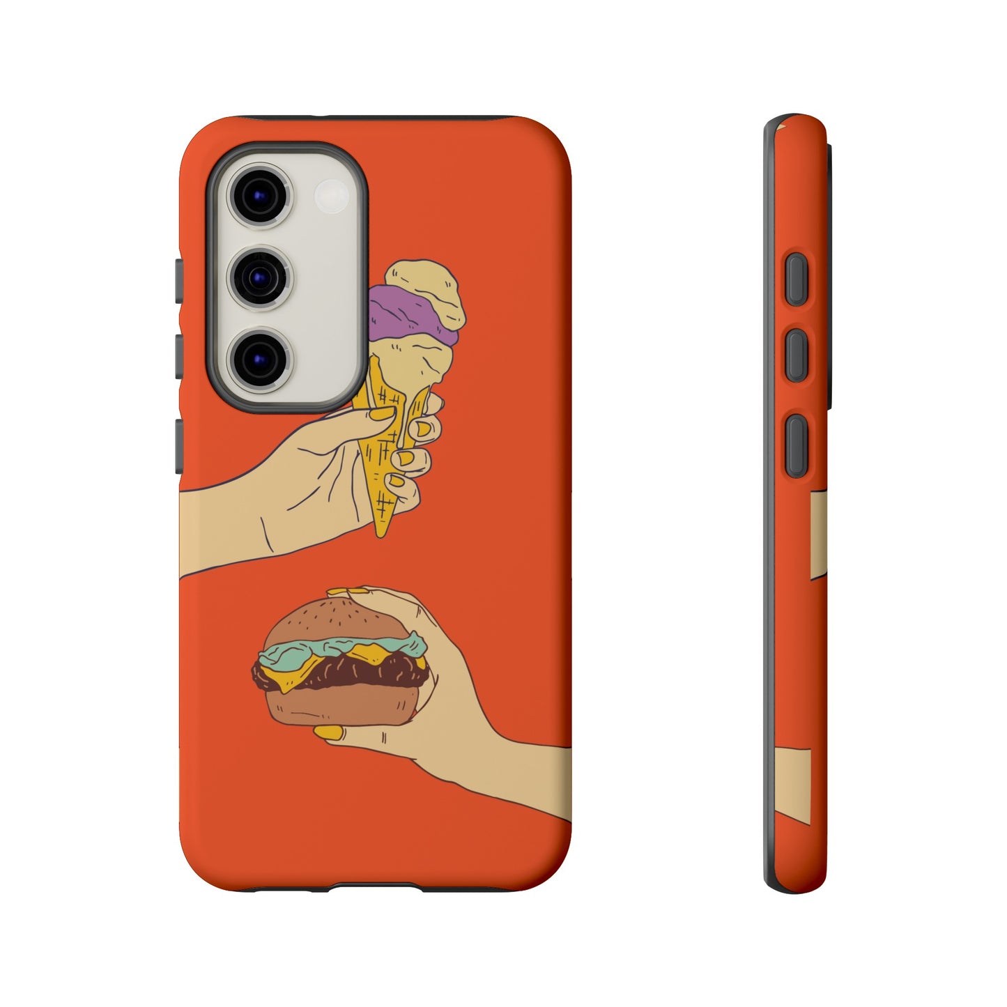 IceCream Or Hamburger? Phone Case | iPhone 15 Plus/ Pro, 14, 13, 12| Google Pixel 7, Pro, 5| Samsung Galaxy S23 All Major Phone Models