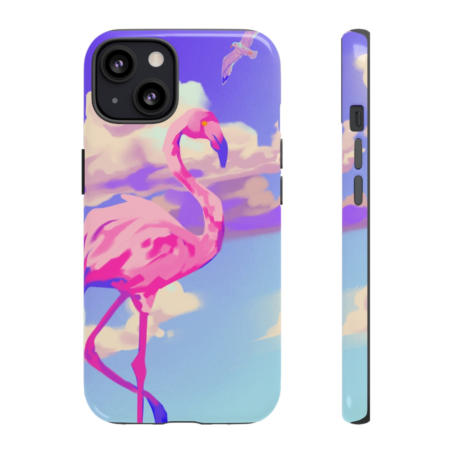 Flamingo In The Clouds Phone Case | iPhone 15 Plus/ Pro, 14, 13, 12| Google Pixel 7, Pro, 5| Samsung Galaxy S23 All Major Phone Models