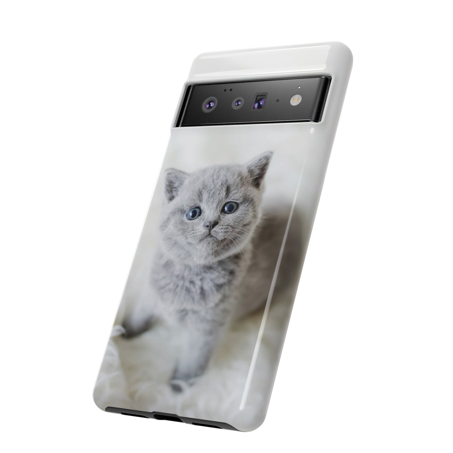 Grey Kitten Wallpaper Phone Case | iPhone 15 Plus/ Pro, 14, 13, 12| Google Pixel 7, Pro, 5| Samsung Galaxy S23 All Major Phone Models