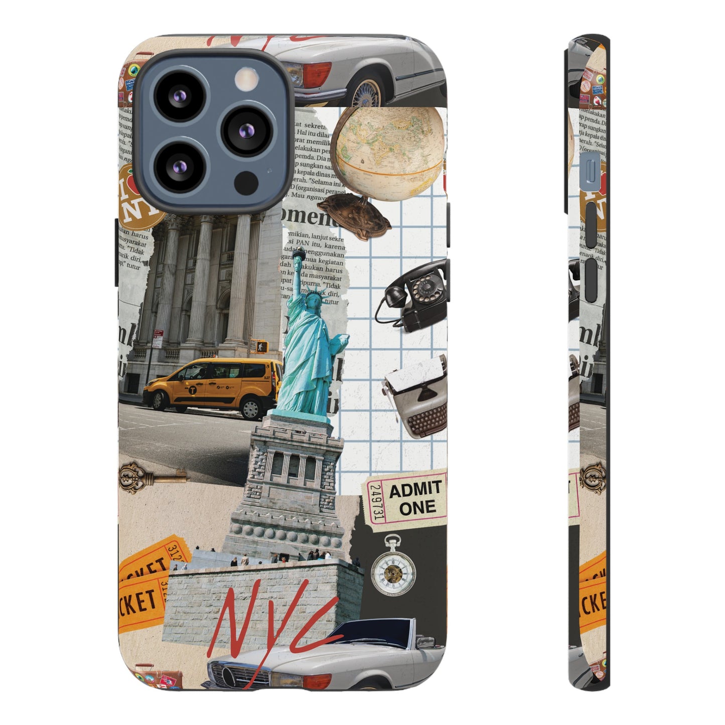 New York City Collage Wallpaper Phone Case | iPhone 15 Plus/ Pro, 14, 13, 12| Google Pixel 7, Pro, 5| Samsung Galaxy S23 All Major Phone Models