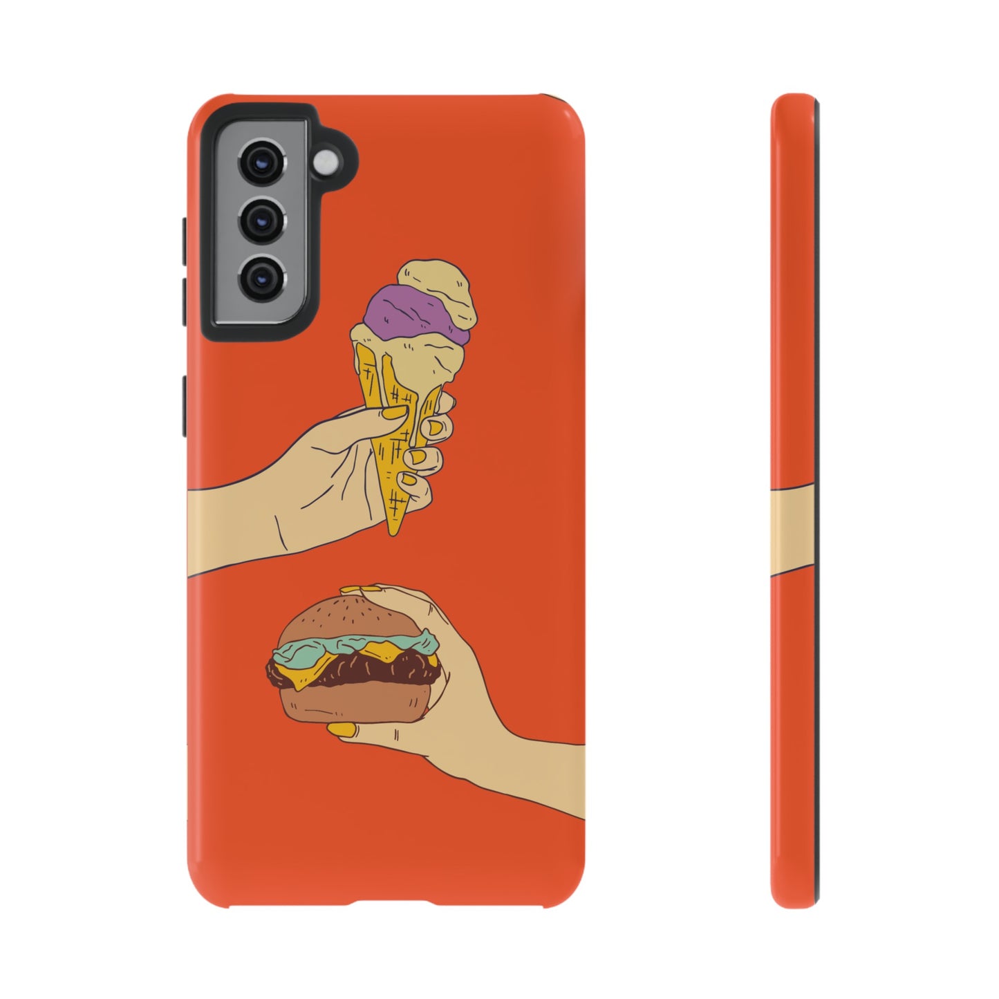 IceCream Or Hamburger? Phone Case | iPhone 15 Plus/ Pro, 14, 13, 12| Google Pixel 7, Pro, 5| Samsung Galaxy S23 All Major Phone Models