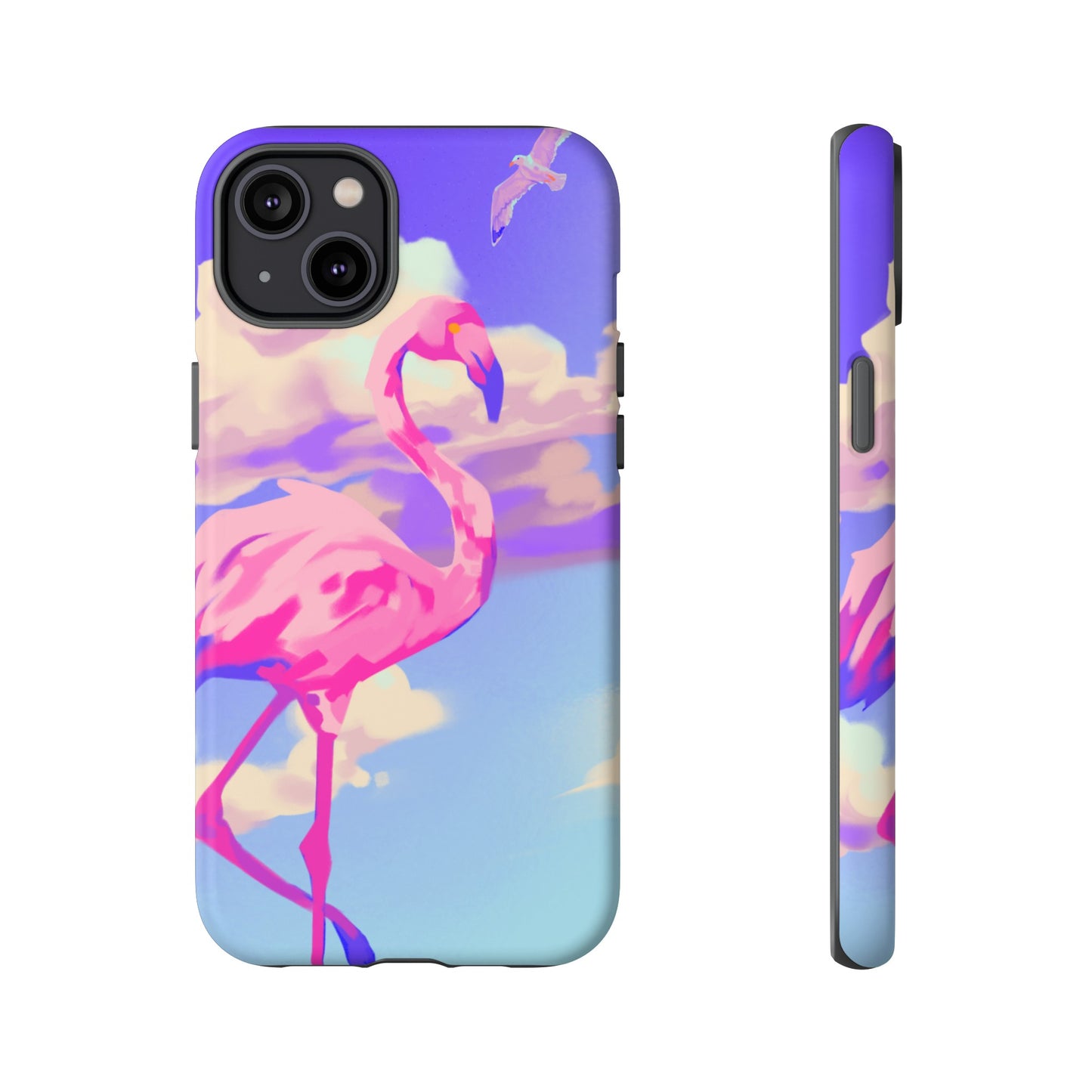 Flamingo In The Clouds Phone Case | iPhone 15 Plus/ Pro, 14, 13, 12| Google Pixel 7, Pro, 5| Samsung Galaxy S23 All Major Phone Models