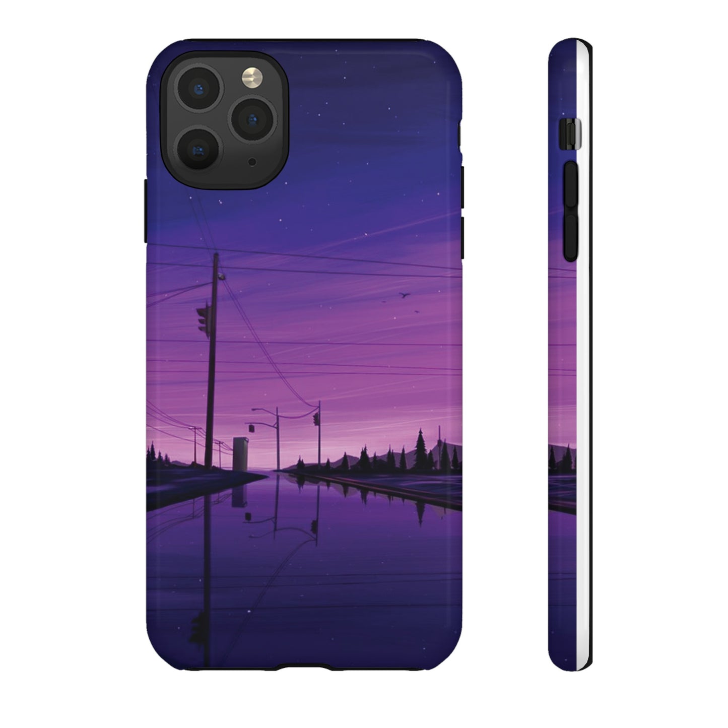 Purple Night Sky Wallpaper Phone Case | iPhone 15 Plus/ Pro, 14, 13, 12| Google Pixel 7, Pro, 5| Samsung Galaxy S23 All Major Phone Models