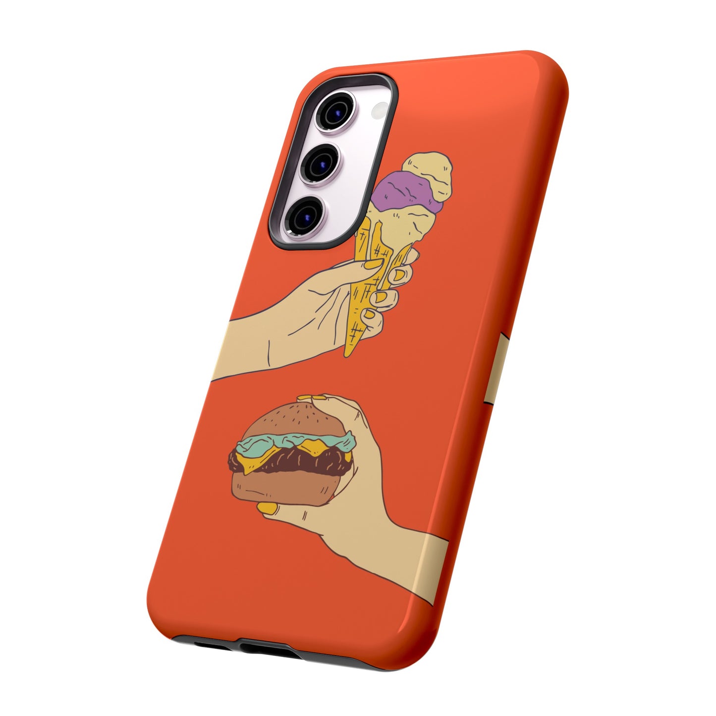 IceCream Or Hamburger? Phone Case | iPhone 15 Plus/ Pro, 14, 13, 12| Google Pixel 7, Pro, 5| Samsung Galaxy S23 All Major Phone Models