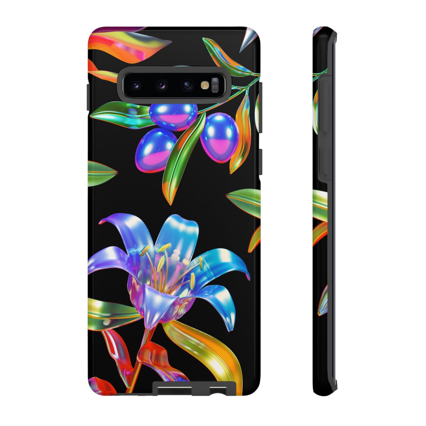 Metallic Flowers Phone Case | iPhone 15 Plus/ Pro, 14, 13, 12| Google Pixel 7, Pro, 5| Samsung Galaxy S23 All Major Phone Models