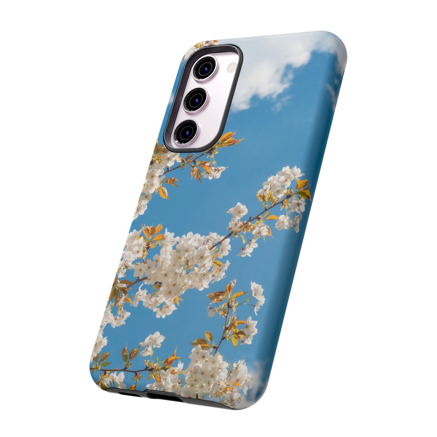 White Blossom Wallpaper Phone Case | iPhone 15 Plus/ Pro, 14, 13, 12| Google Pixel 7, Pro, 5| Samsung Galaxy S23 All Major Phone Models