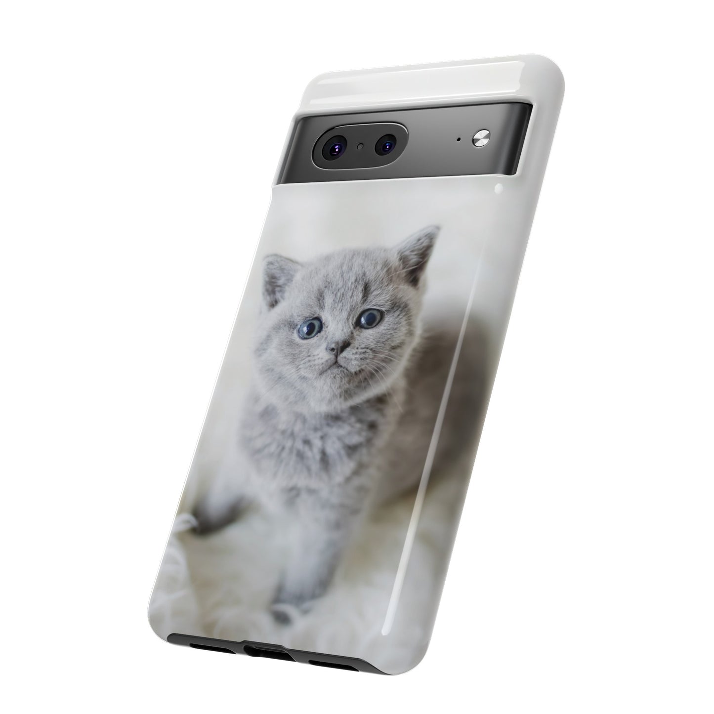 Grey Kitten Wallpaper Phone Case | iPhone 15 Plus/ Pro, 14, 13, 12| Google Pixel 7, Pro, 5| Samsung Galaxy S23 All Major Phone Models