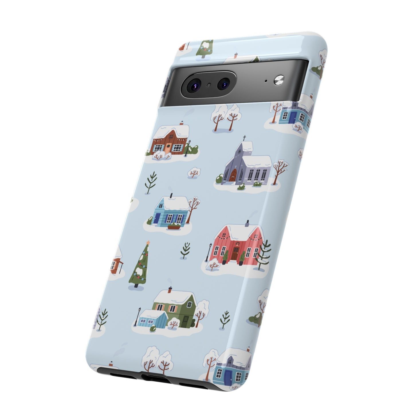 Snowy Merry Christmas Wallpaper Phone Case | iPhone 15 Plus/ Pro, 14, 13, 12| Google Pixel 7, Pro, 5| Samsung Galaxy S23 All Major Phone Models