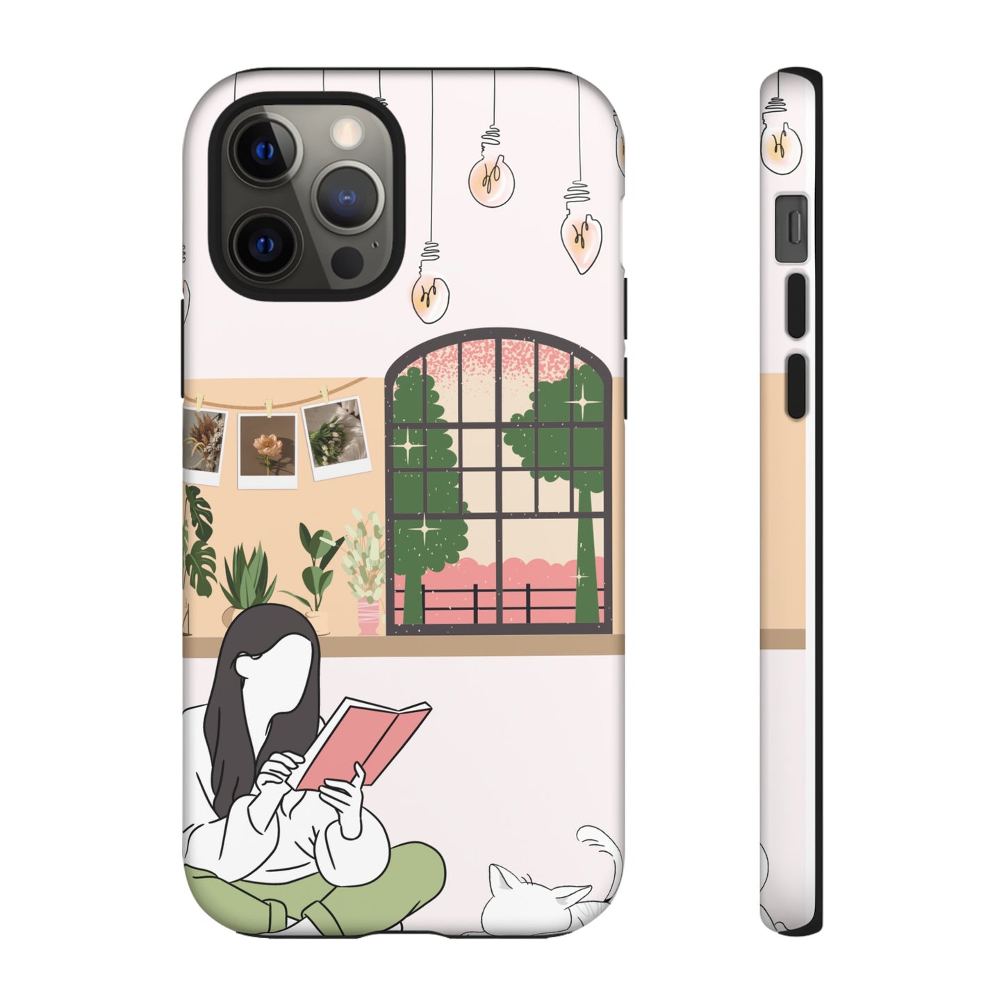 Girl and Cat Wallpaper Phone Case | iPhone 15 Plus/ Pro, 14, 13, 12| Google Pixel 7, Pro, 5| Samsung Galaxy S23 All Major Phone Models