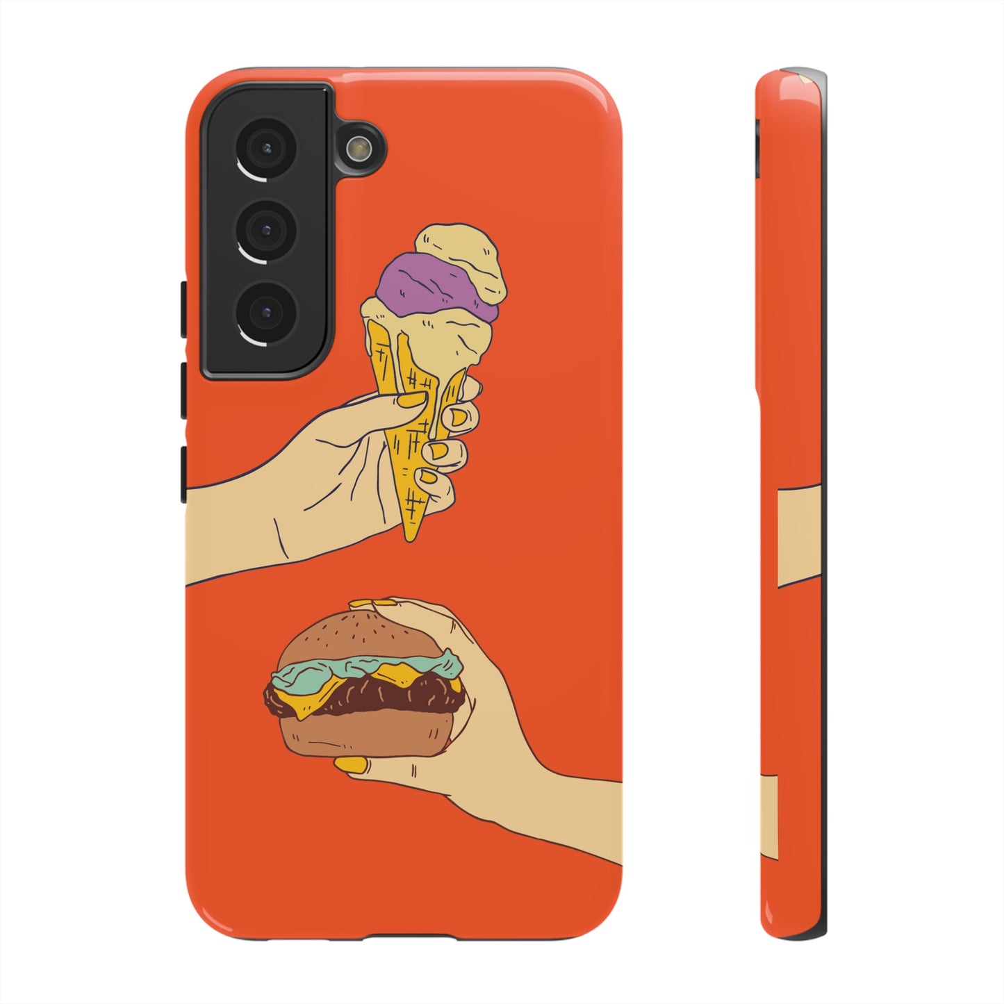 IceCream Or Hamburger? Phone Case | iPhone 15 Plus/ Pro, 14, 13, 12| Google Pixel 7, Pro, 5| Samsung Galaxy S23 All Major Phone Models