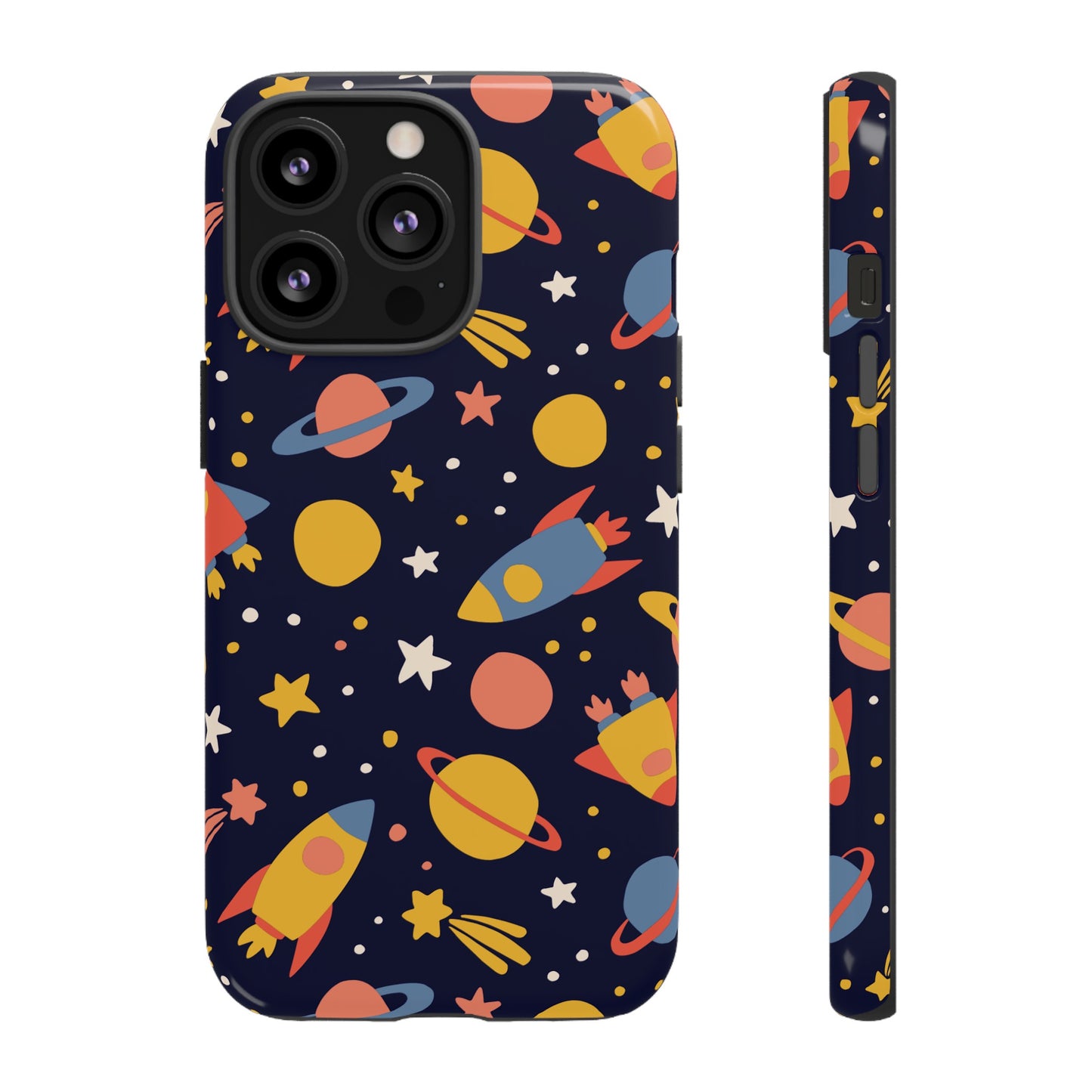 Cartoon Space Wallpaper Phone Case | iPhone 15 Plus/ Pro, 14, 13, 12| Google Pixel 7, Pro, 5| Samsung Galaxy S23 All Major Phone Models