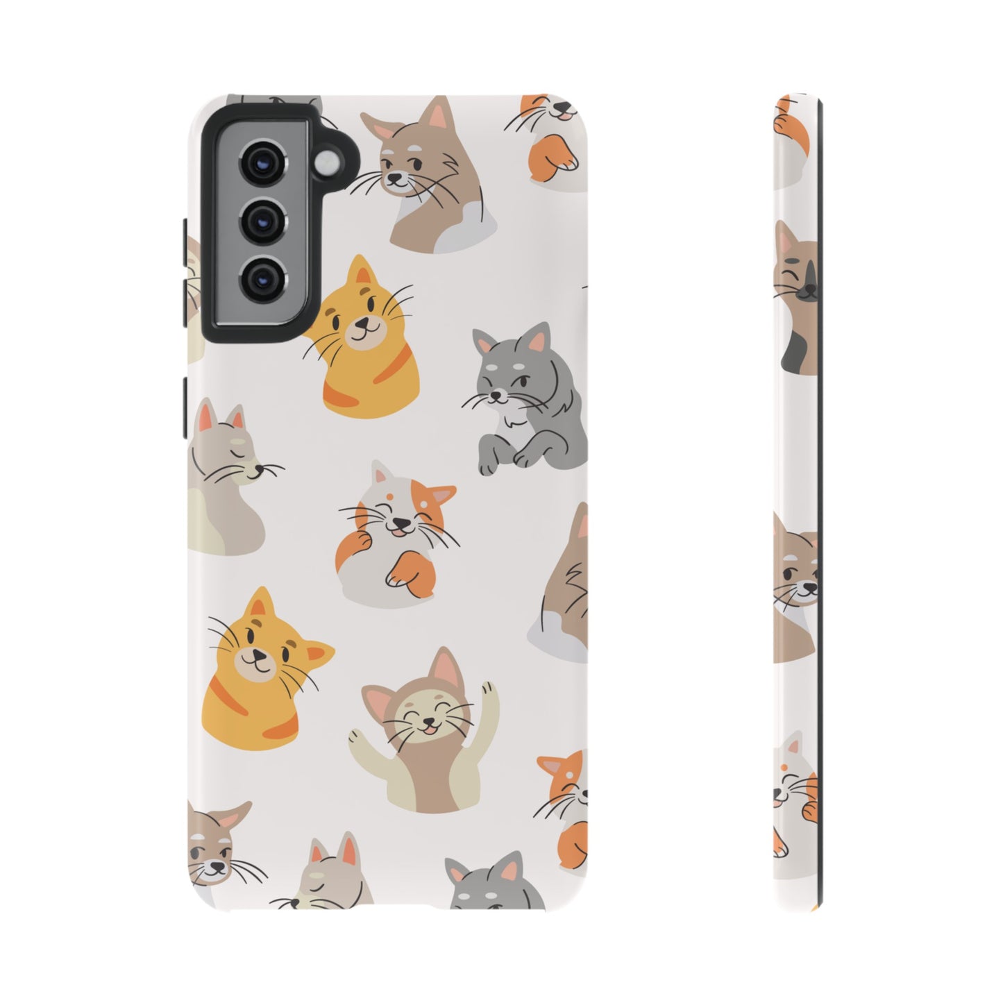 Adorable Cats Wallpaper Phone Case | iPhone 15 Plus/ Pro, 14, 13, 12| Google Pixel 7, Pro, 5| Samsung Galaxy S23 All Major Phone Models