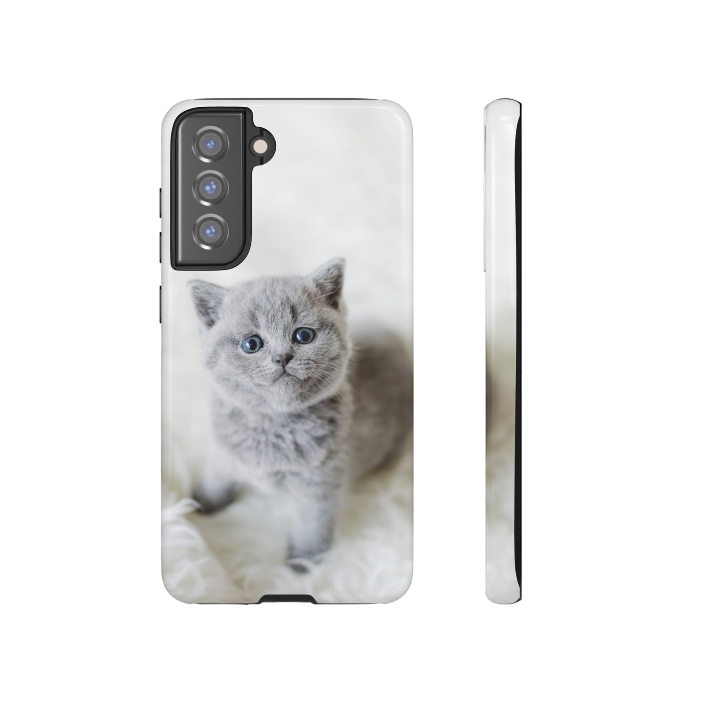 Grey Kitten Wallpaper Phone Case | iPhone 15 Plus/ Pro, 14, 13, 12| Google Pixel 7, Pro, 5| Samsung Galaxy S23 All Major Phone Models